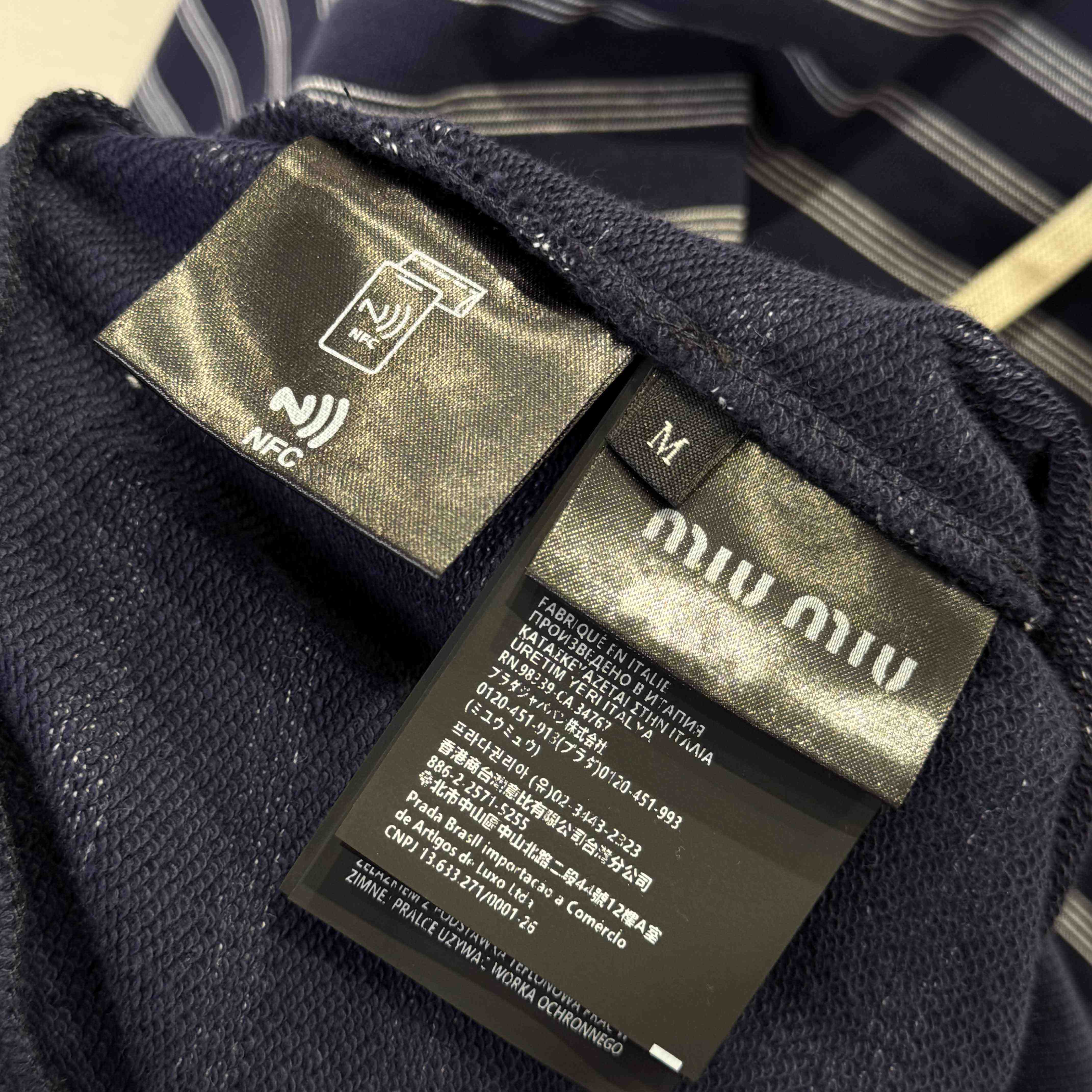 Miu Miu Striped Cotton Fleece Hoodie Jacket - EUR FASHION