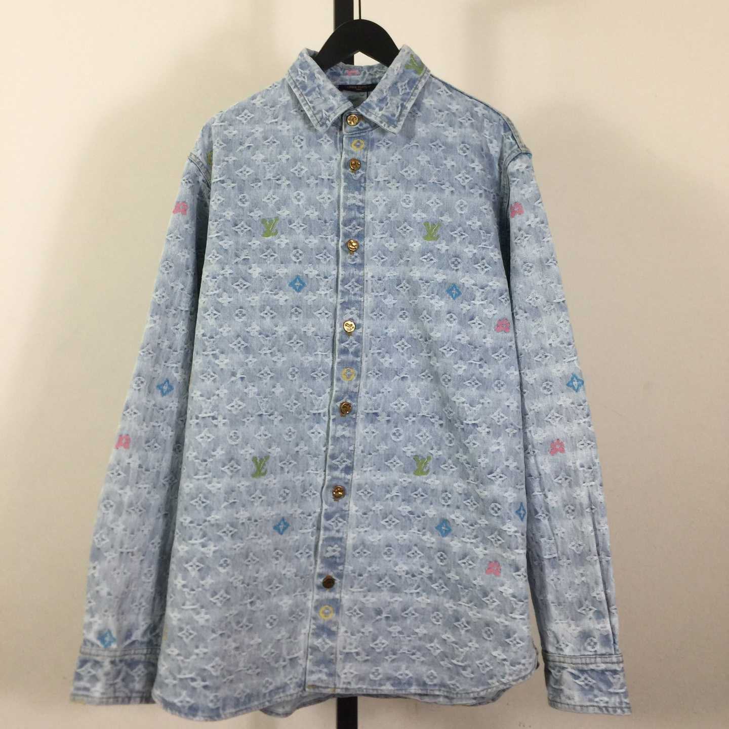 Louis Vuitton Tyler Colorful Card Denim Shirt - EUR FASHION
