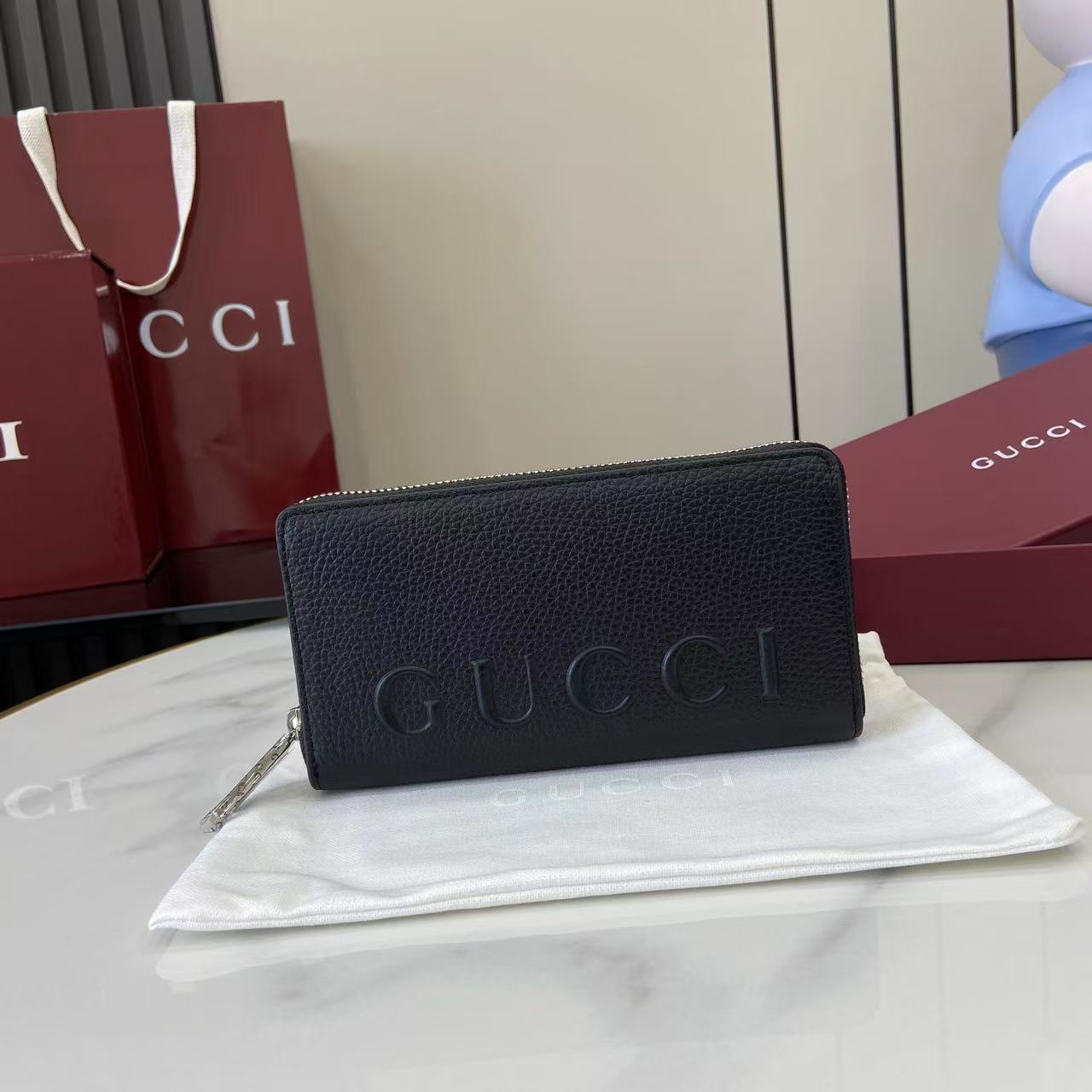 Gucci Zip Around Wallet With Logo - EUR FASHION