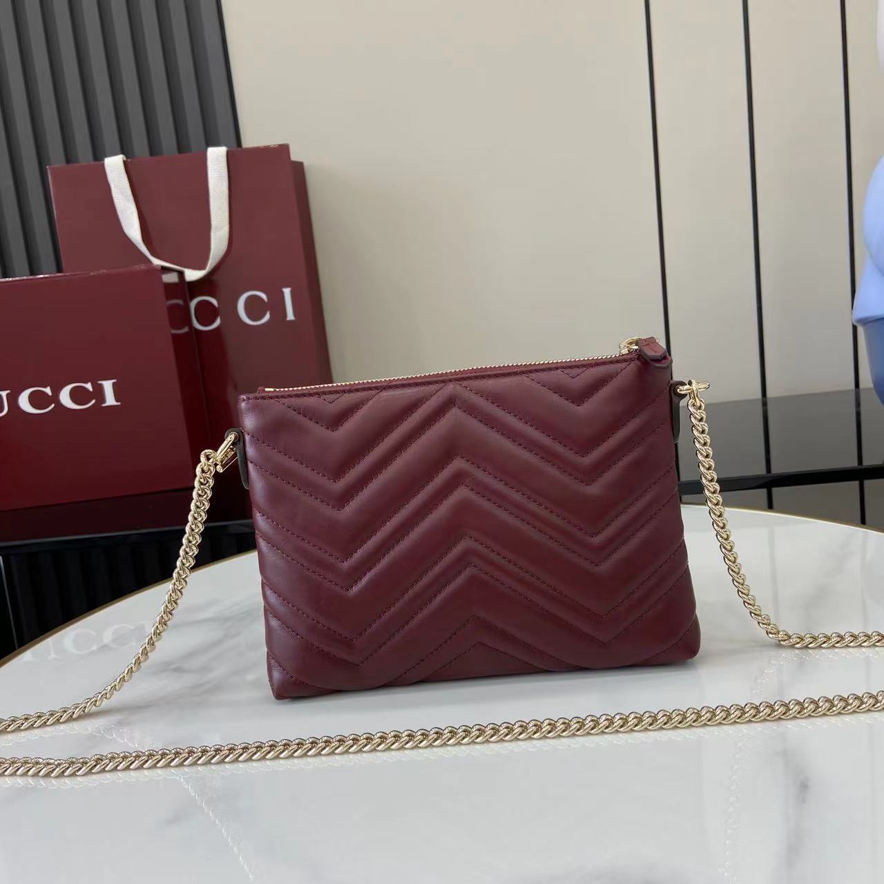 Gucci GG Marmont Pochette With Chain - EUR FASHION