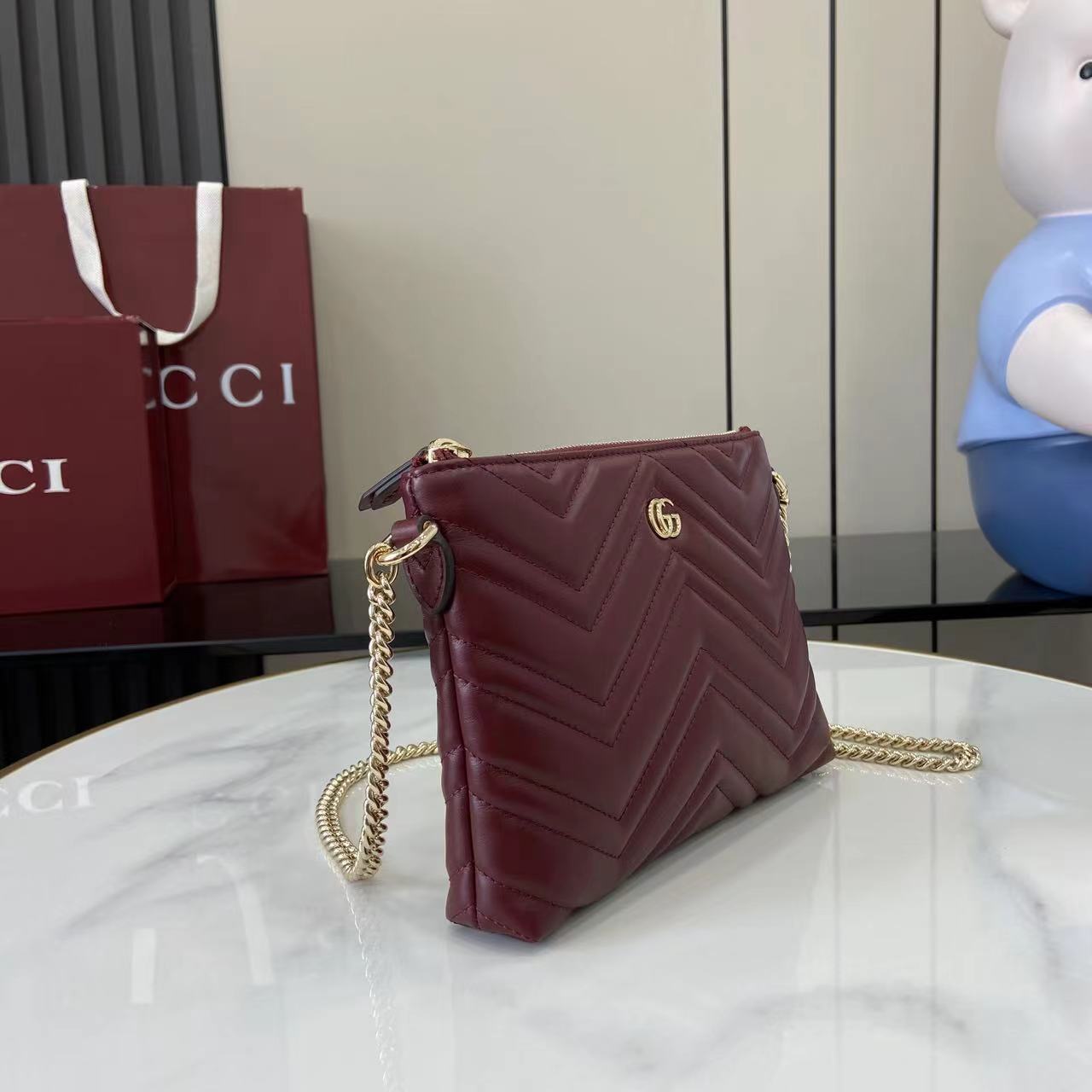 Gucci GG Marmont Pochette With Chain - EUR FASHION