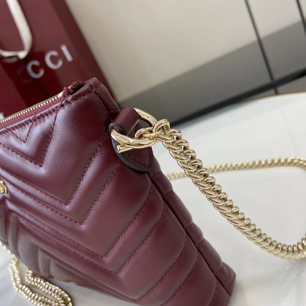 Gucci GG Marmont Pochette With Chain - EUR FASHION