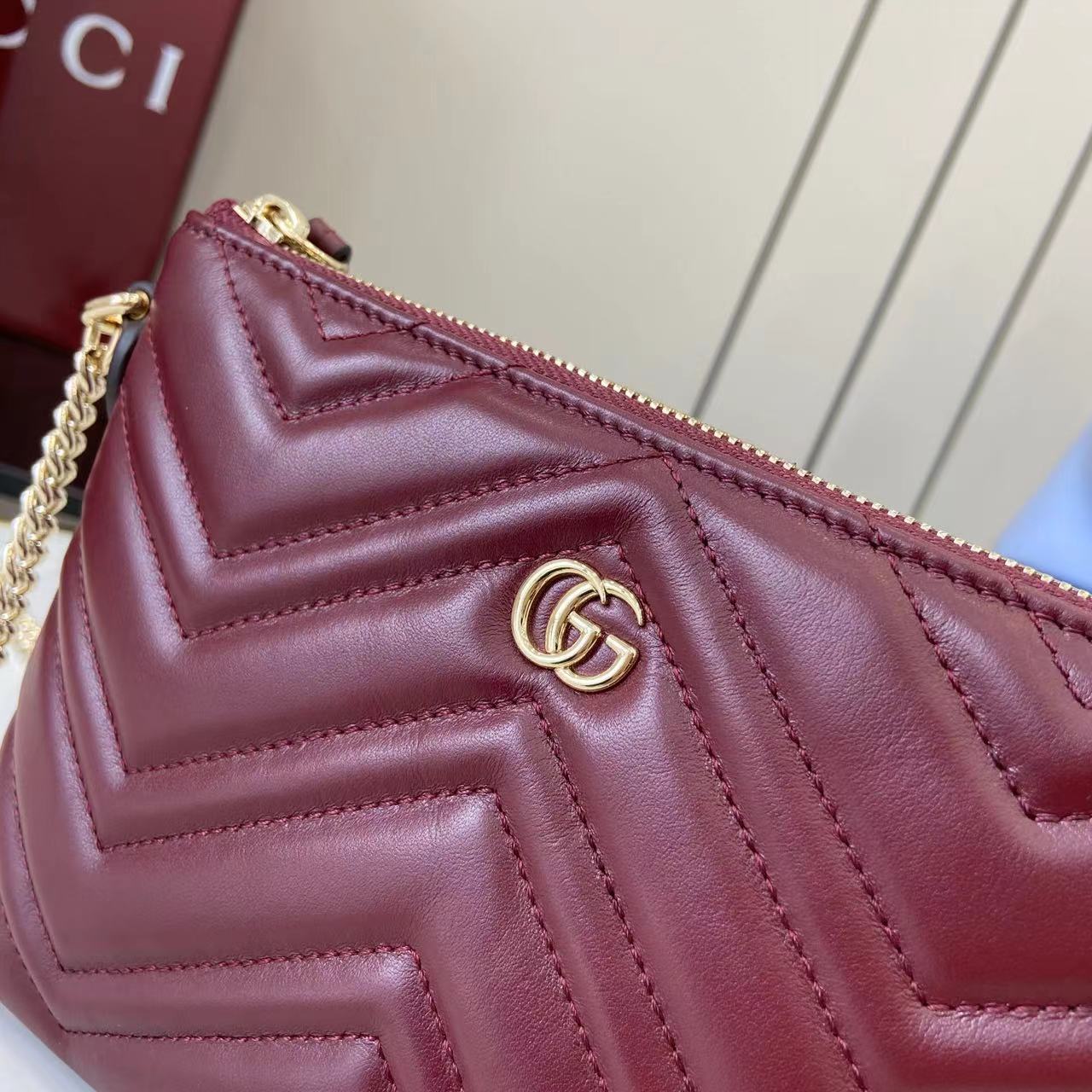 Gucci GG Marmont Pochette With Chain - EUR FASHION
