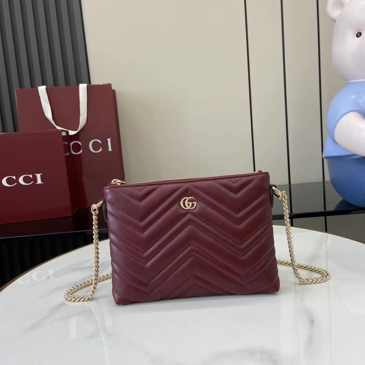Gucci GG Marmont Pochette With Chain - EUR FASHION