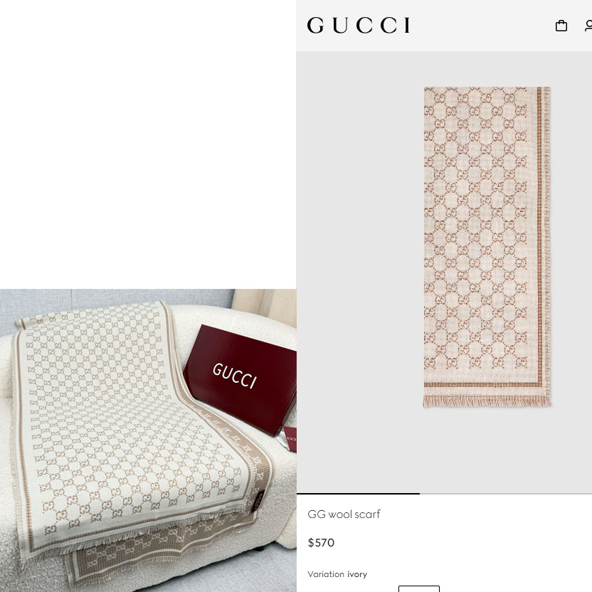 Gucci GG Wool Scarf - EUR FASHION