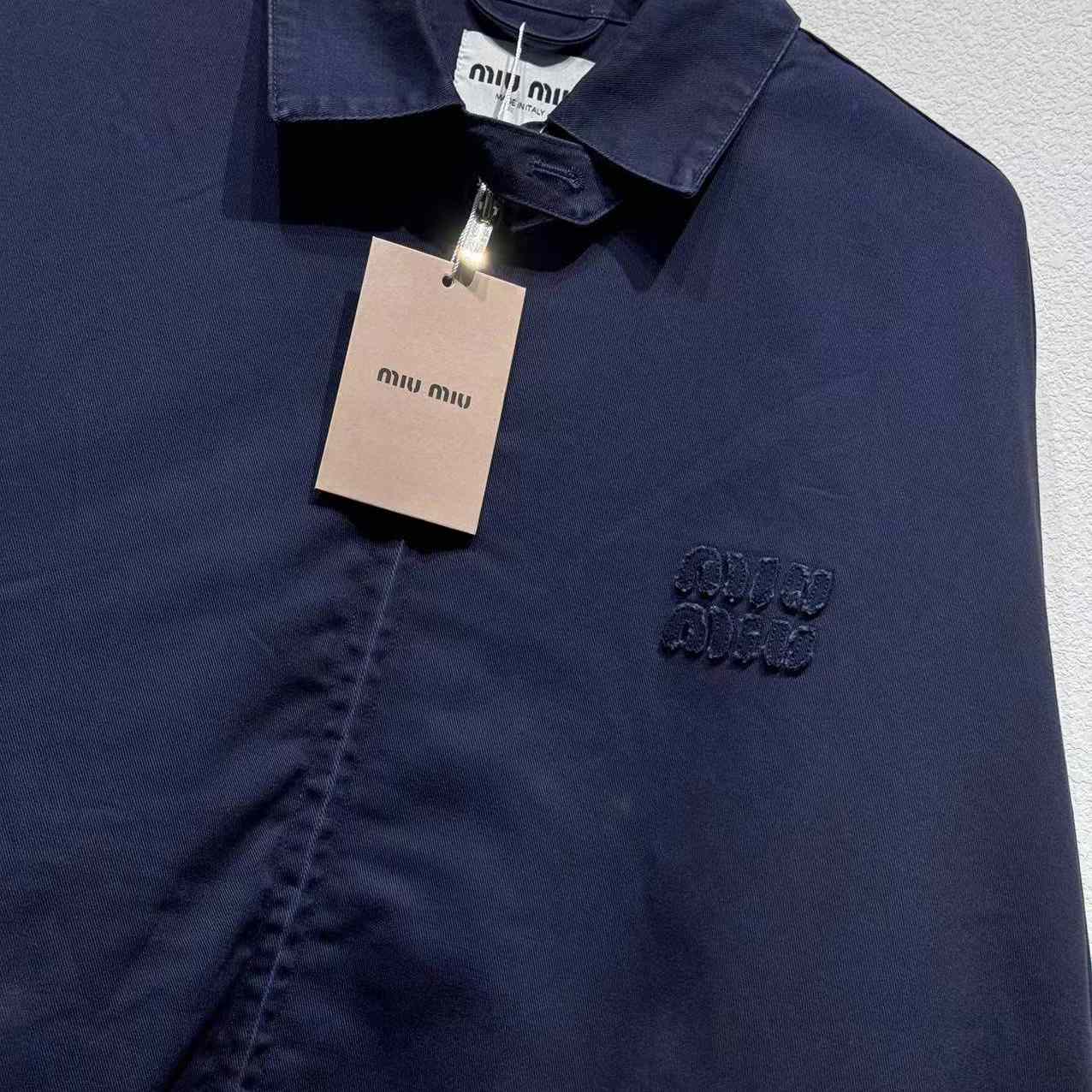 Miu Miu Gabardine Jacket 'Blue' - EUR FASHION
