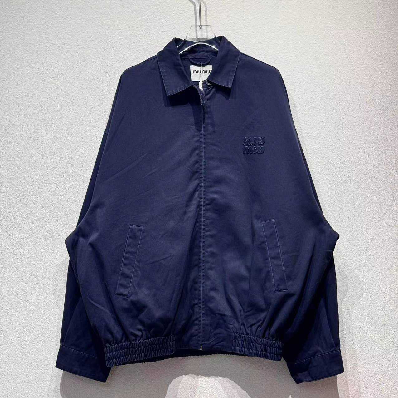 Miu Miu Gabardine Jacket 'Blue' - EUR FASHION