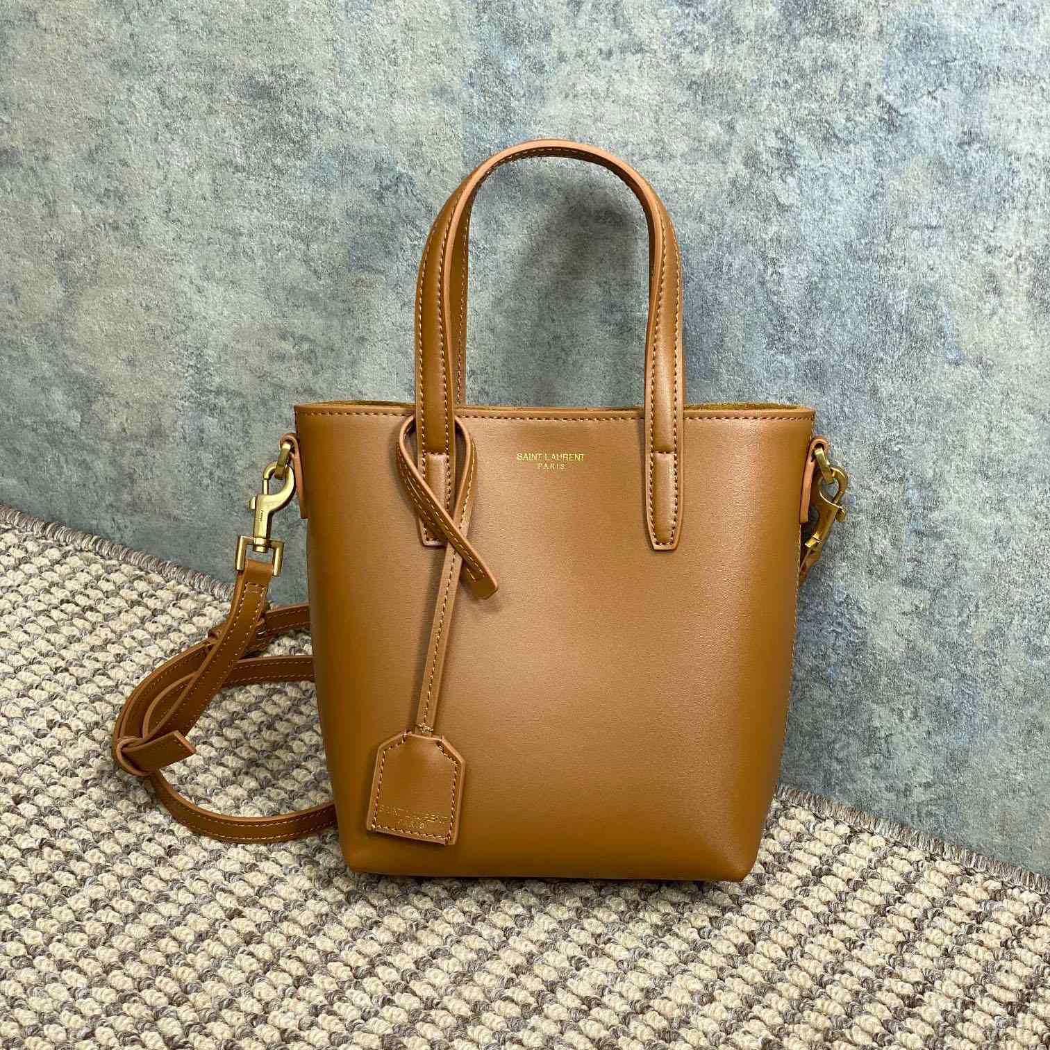 Saint Laurent Mini Toy Shopping Saint Laurent In Box Leather - EUR FASHION