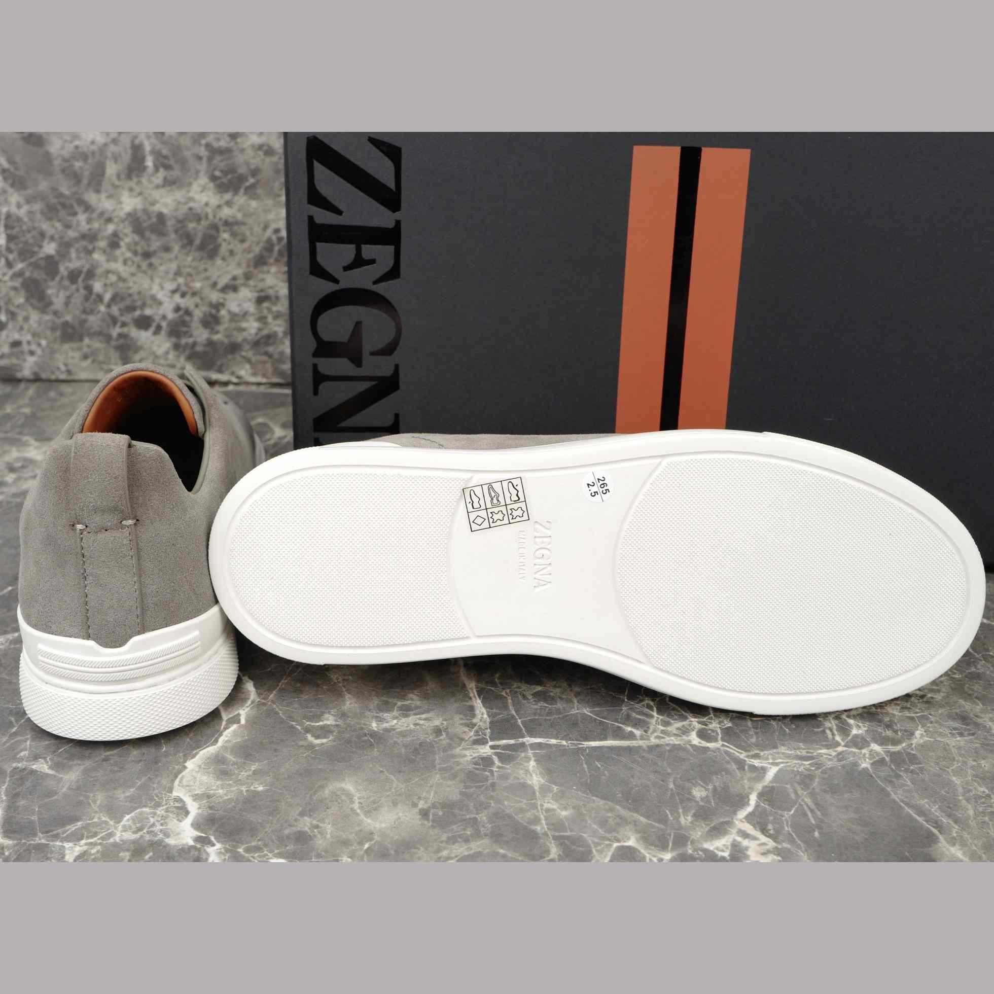 Zegna Utility Blue suede Triple Stitch™ Sneakers - EUR FASHION