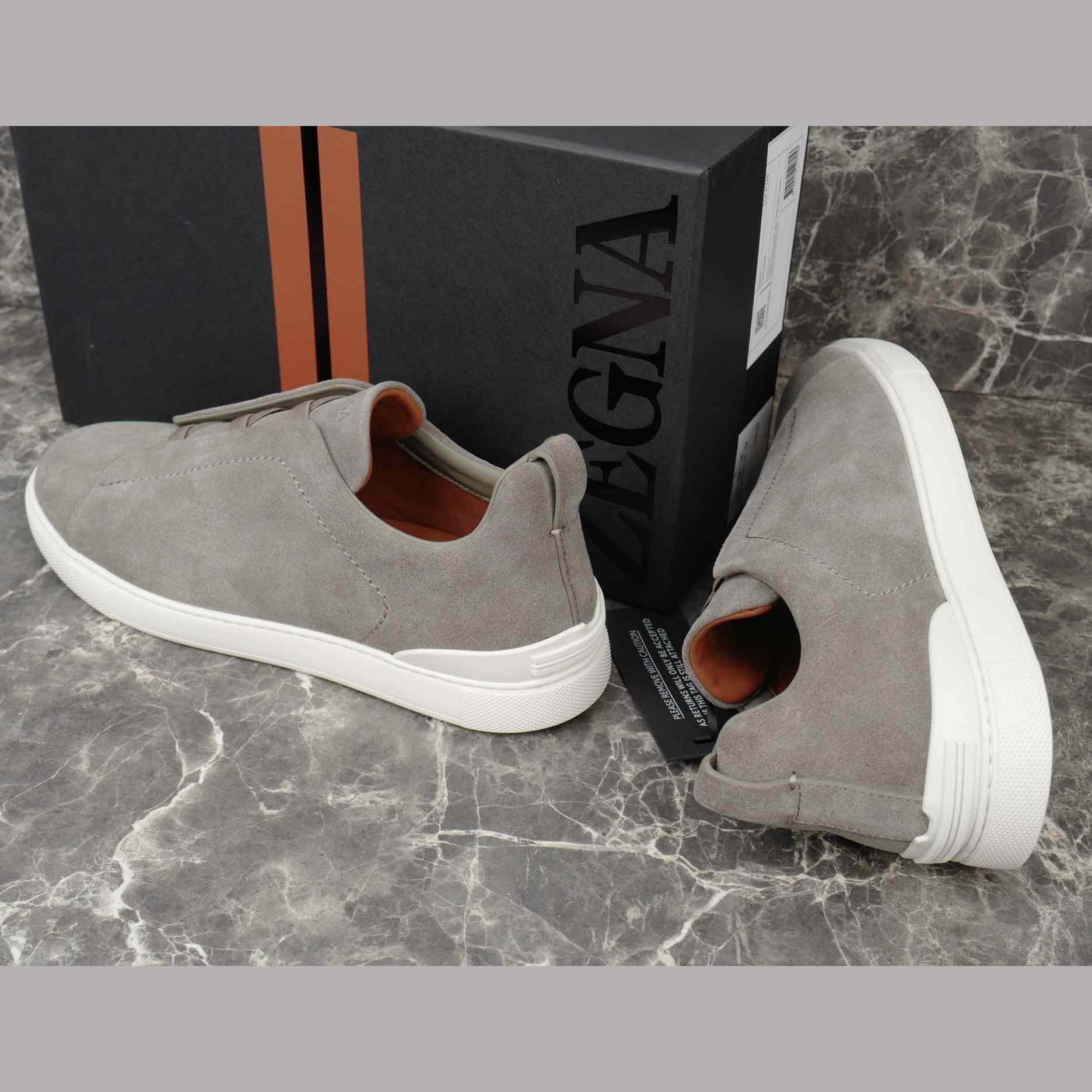 Zegna Utility Blue suede Triple Stitch™ Sneakers - EUR FASHION