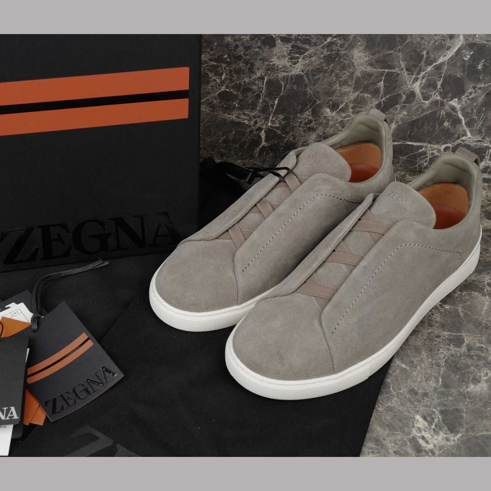 Zegna Utility Blue suede Triple Stitch™ Sneakers Zegna Utility Blue suede Triple Stitch™ Sneakers - EUR FASHION