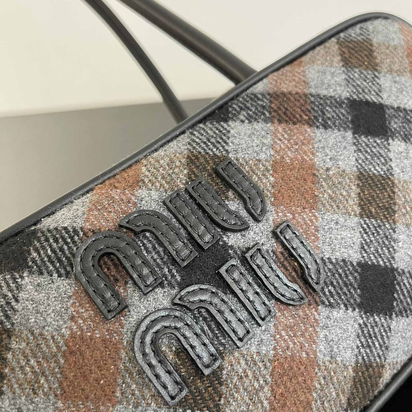 Miu Miu Beau Plaid And Leather Bag - EUR FASHION