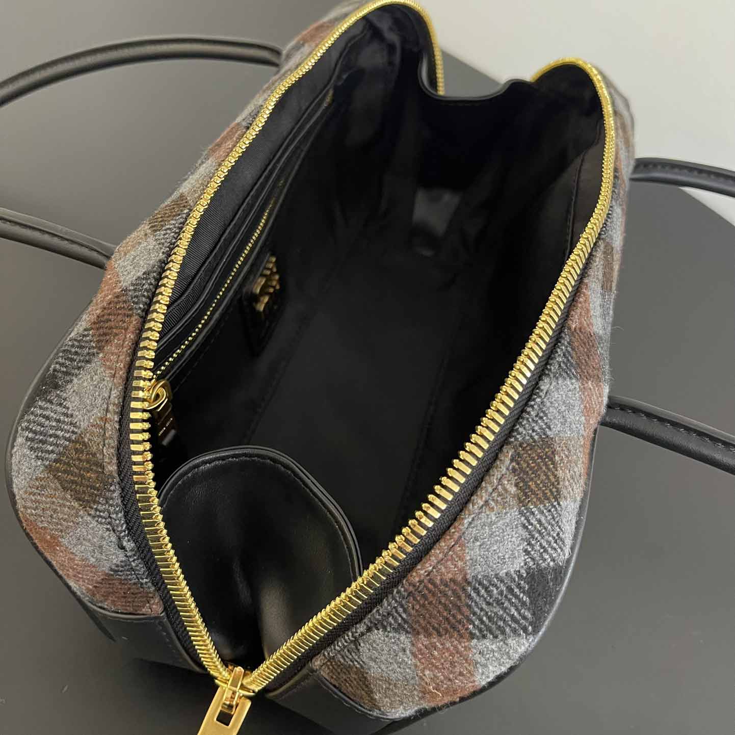 Miu Miu Beau Plaid And Leather Bag - EUR FASHION