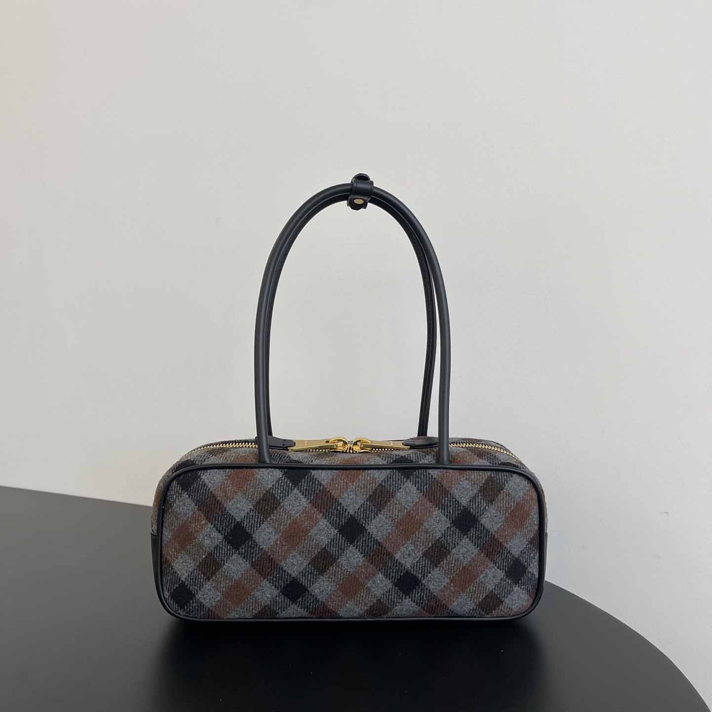 Miu Miu Beau Plaid And Leather Bag - EUR FASHION