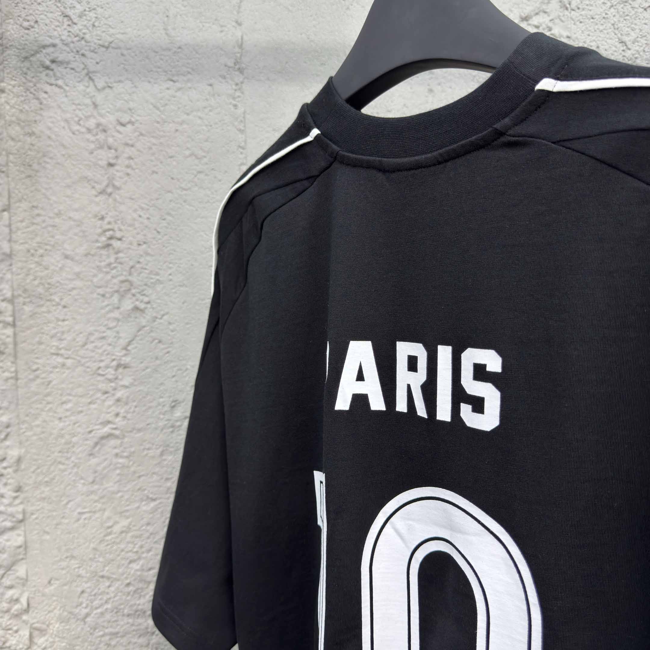 Balenciaga Paris Soccer T-Shirt Oversized In Black - EUR FASHION