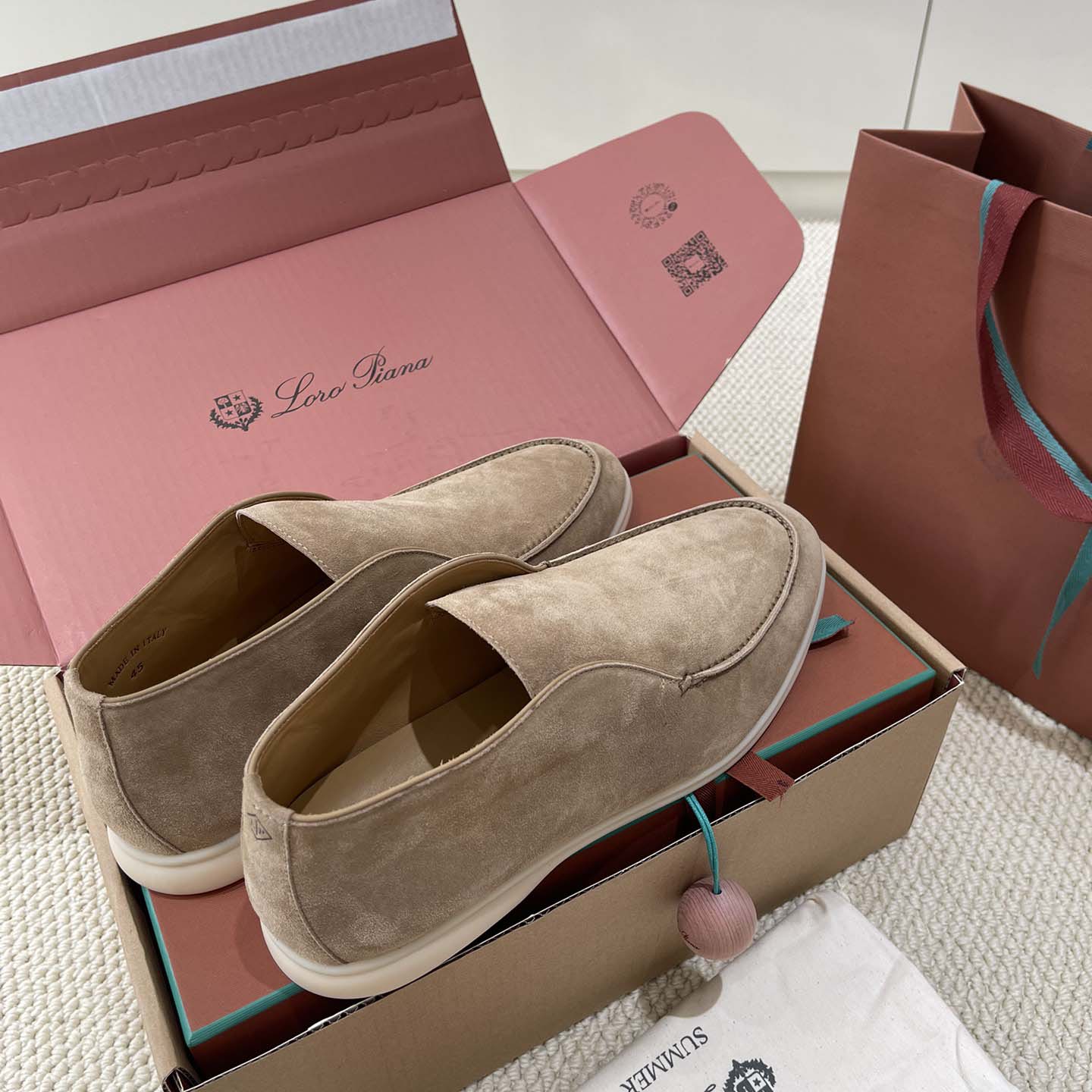 Loro Piana White Sole Summer Walk Loafers - EUR FASHION