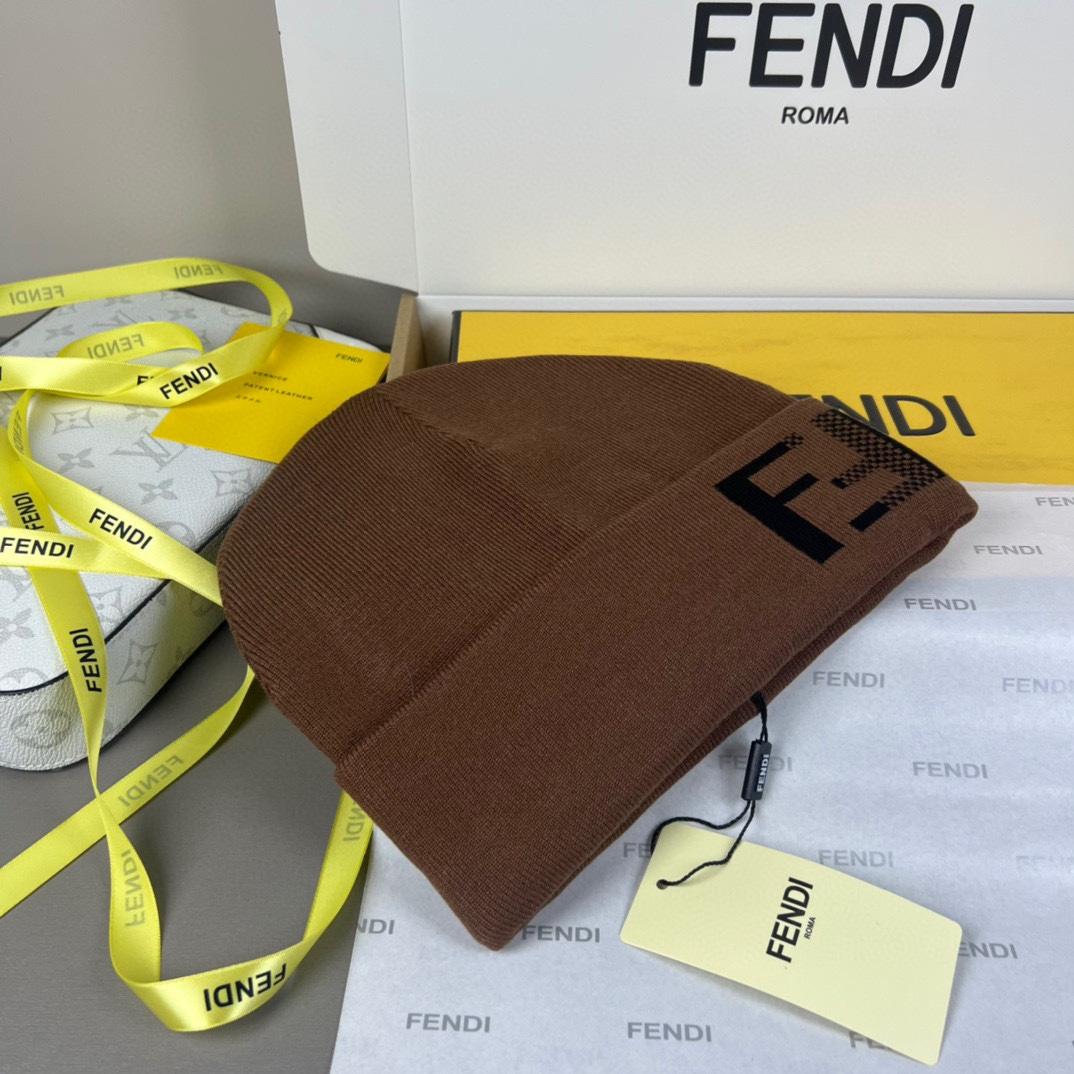 Fendi FF-jacquard Beanie - EUR FASHION