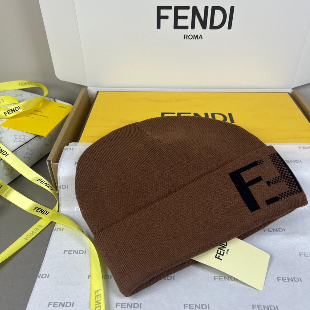 Fendi FF-jacquard Beanie - EUR FASHION