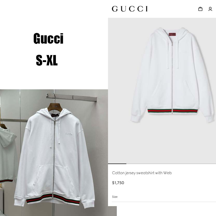 Gucci Cotton Jersey Sweatshirt With Web - EUR FASHION