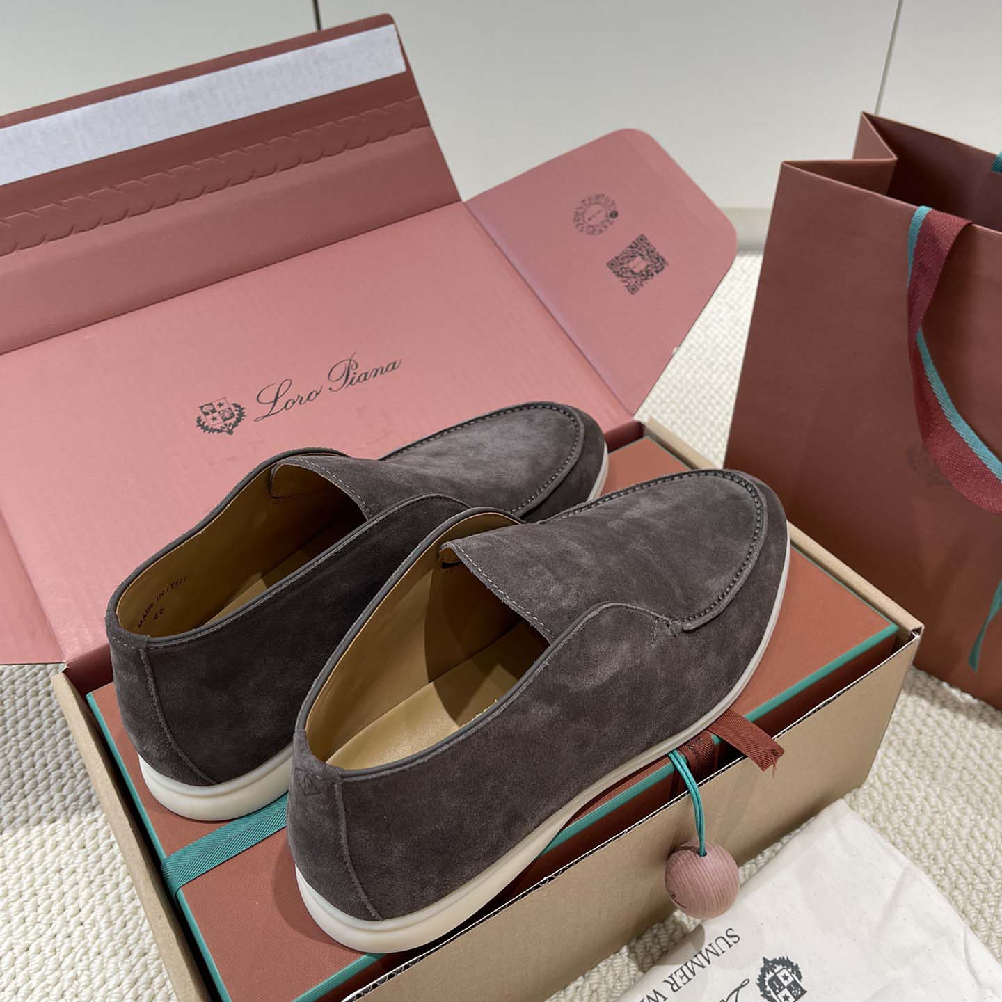 Loro Piana White Sole Summer Walk Loafers - EUR FASHION