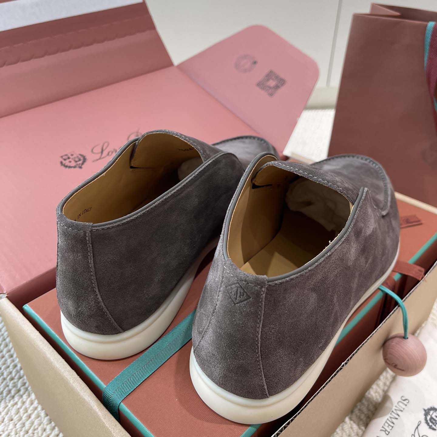 Loro Piana White Sole Summer Walk Loafers - EUR FASHION