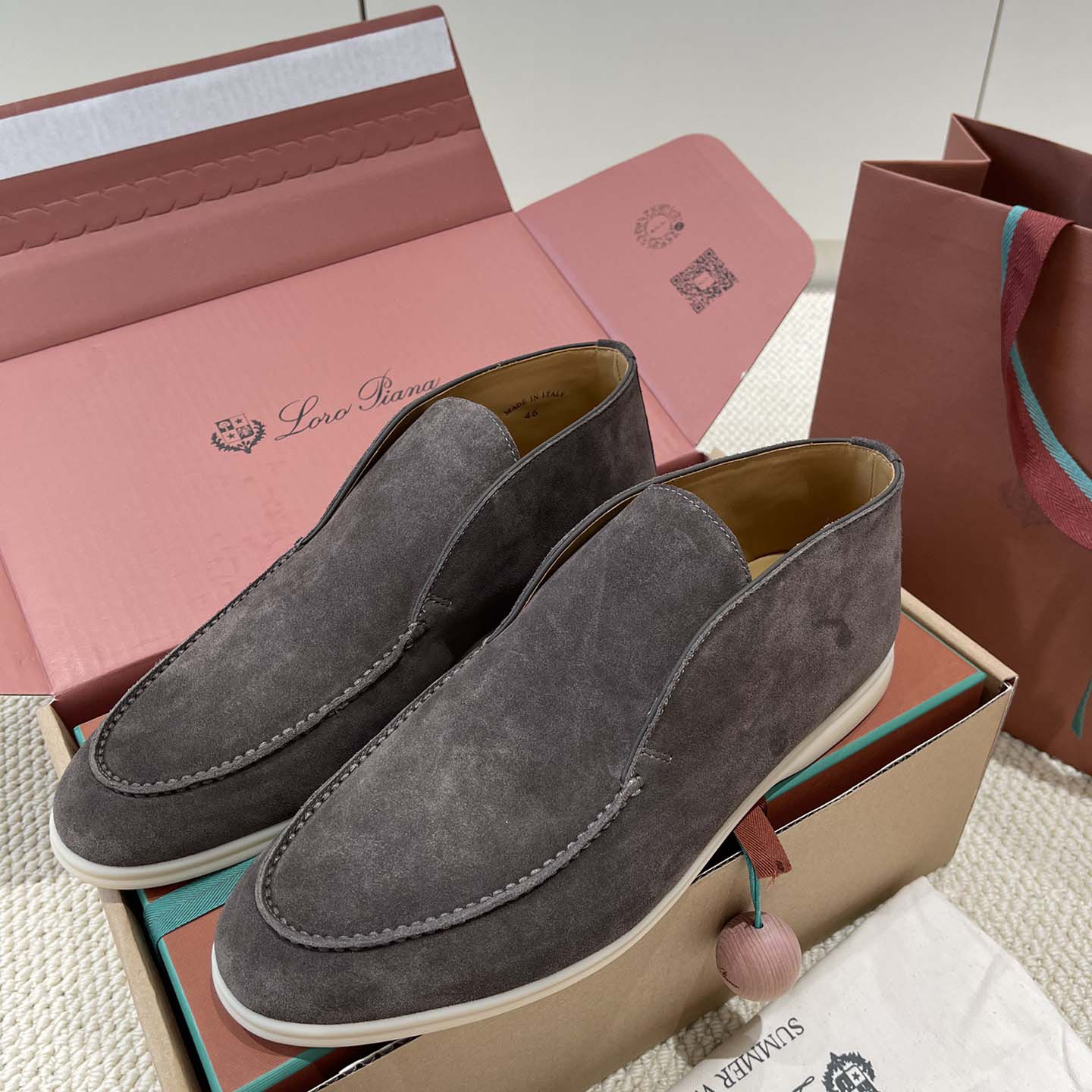 Loro Piana White Sole Summer Walk Loafers - EUR FASHION