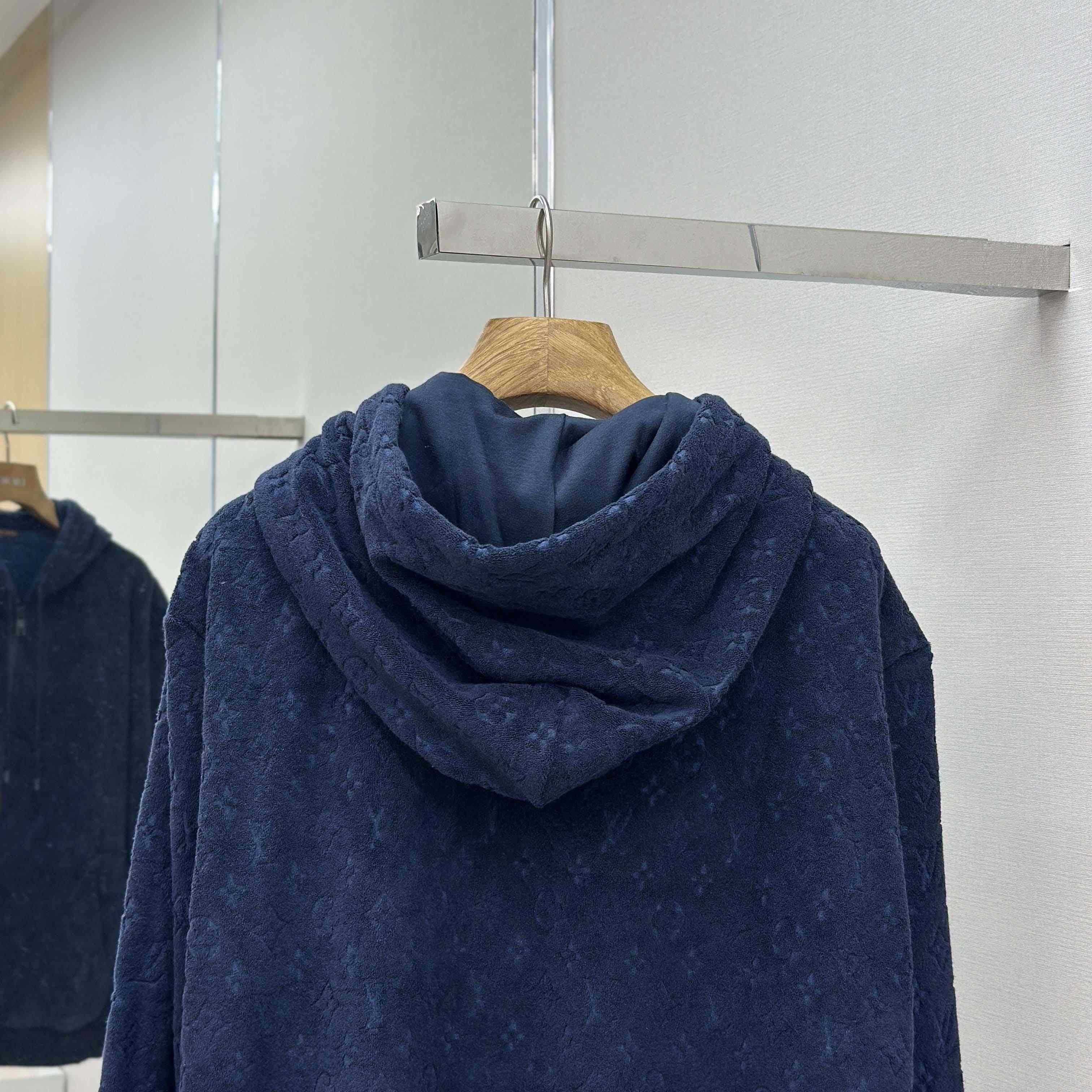 Louis Vuitton Monogram French Terry Zip-Through Hoodie   1AHUWW - EUR FASHION