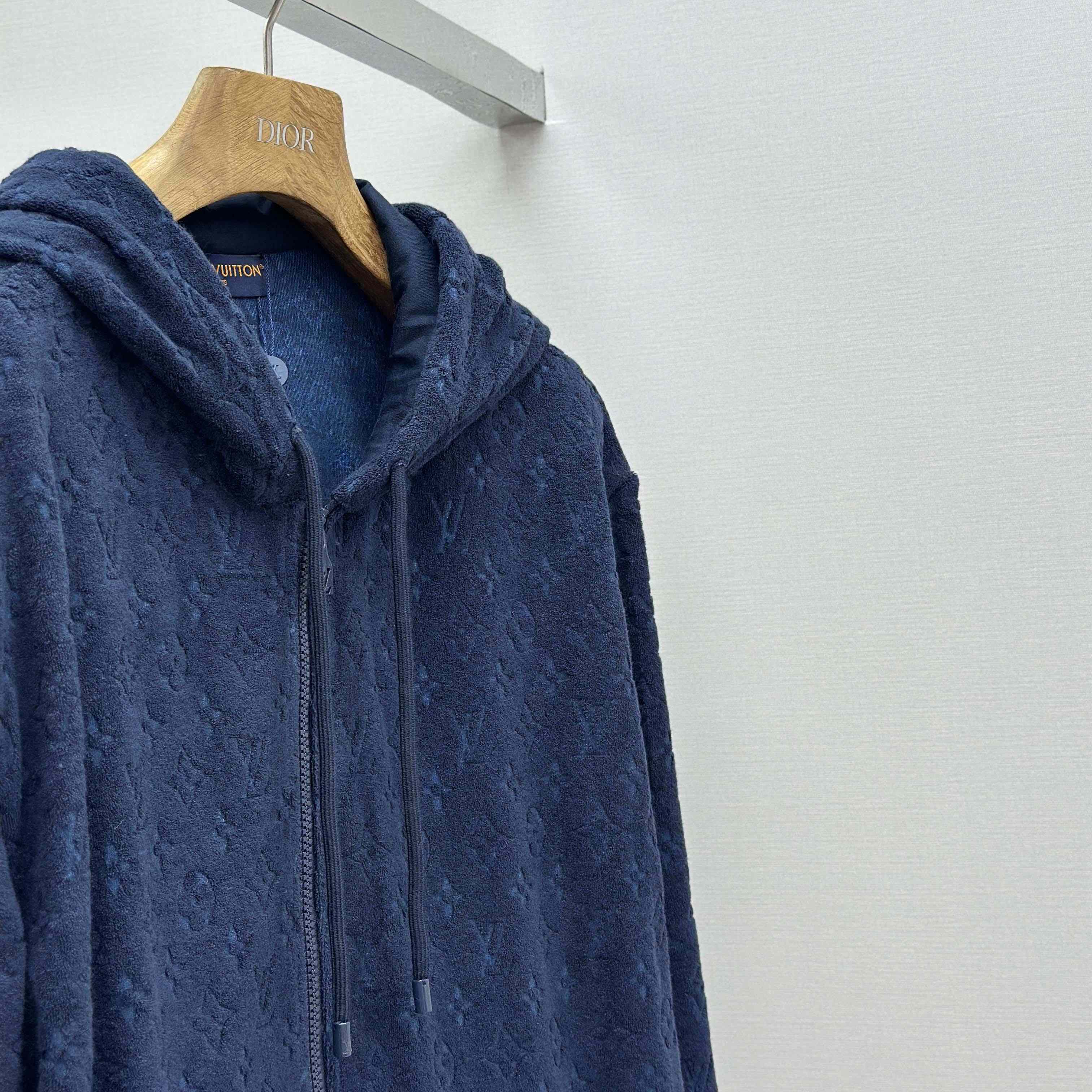 Louis Vuitton Monogram French Terry Zip-Through Hoodie   1AHUWW - EUR FASHION