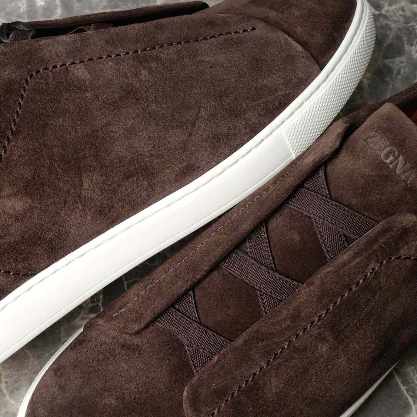 Zegna Utility Blue suede Triple Stitch™ Sneakers - EUR FASHION