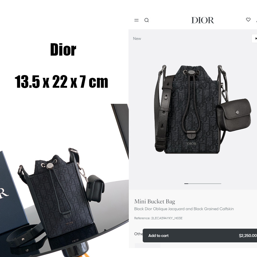 Dior Mini Bucket Bag  - EUR FASHION