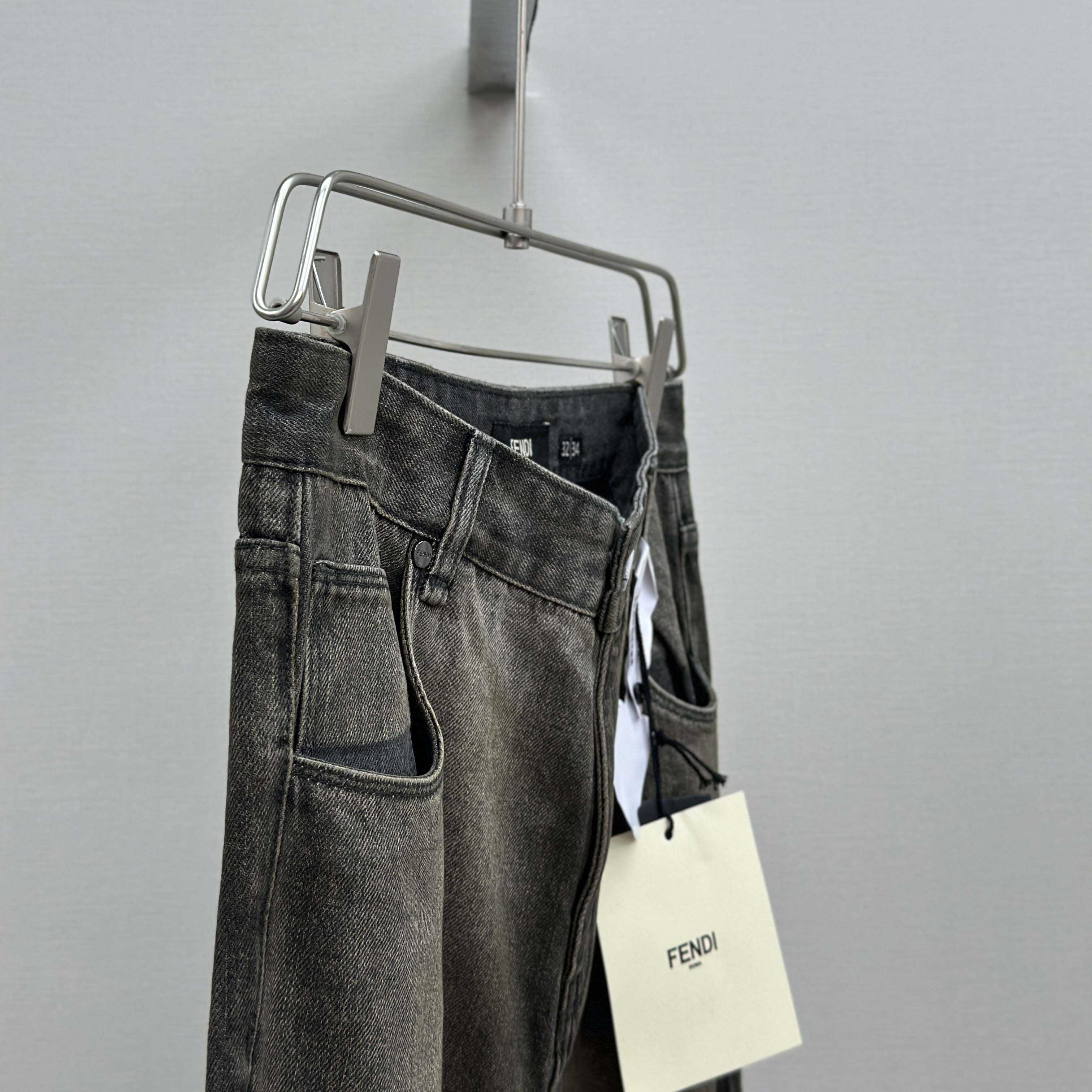 Fendi Grey Overdyed Jeans - EUR FASHION