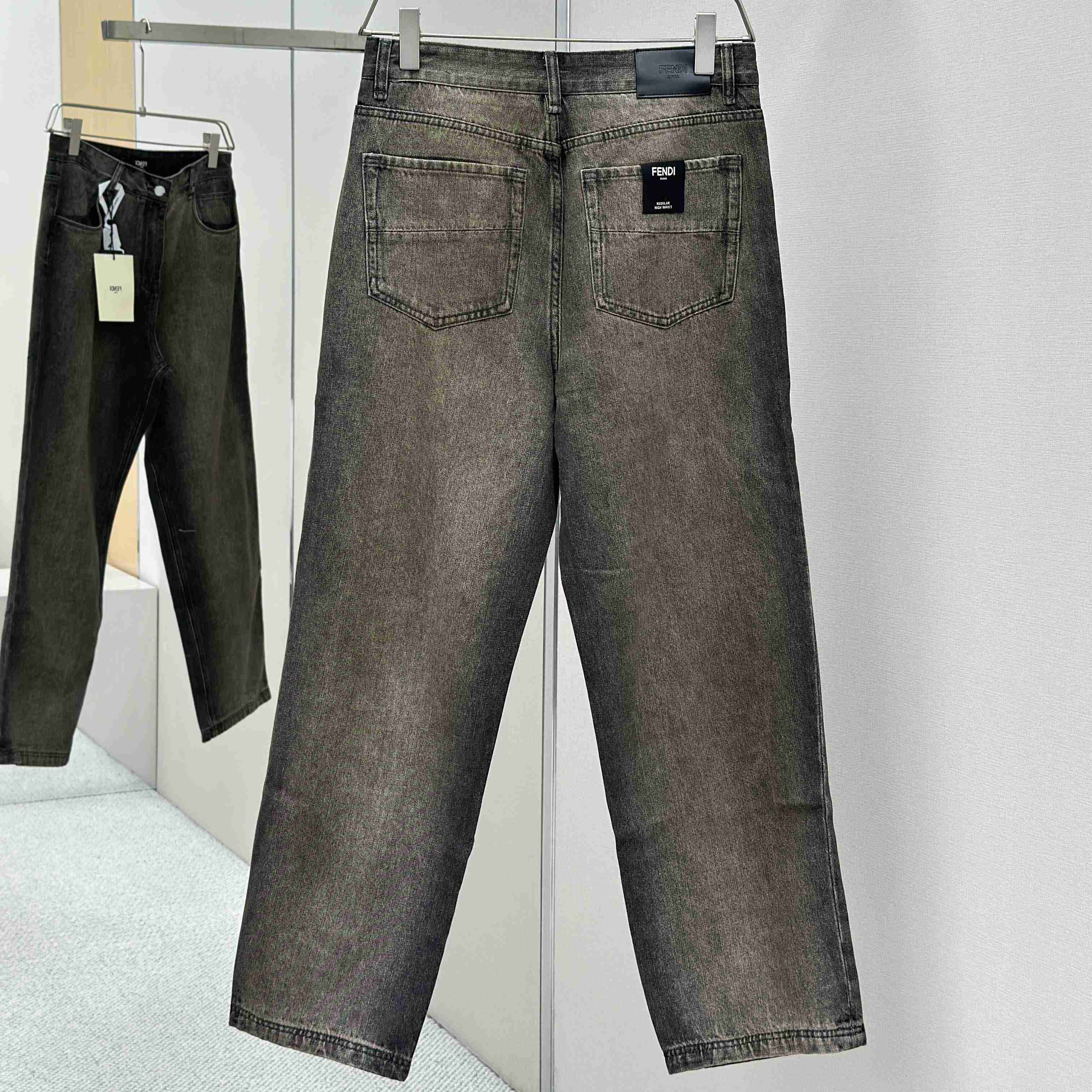 Fendi Grey Overdyed Jeans - EUR FASHION