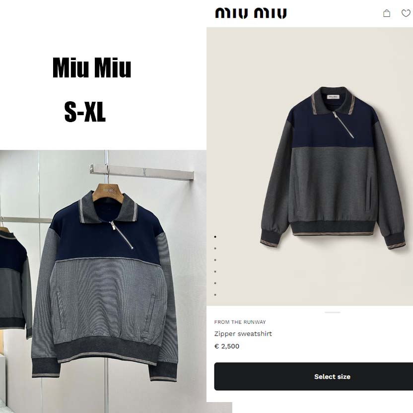 Miu Miu Zipper Sweatshirt - EUR FASHION