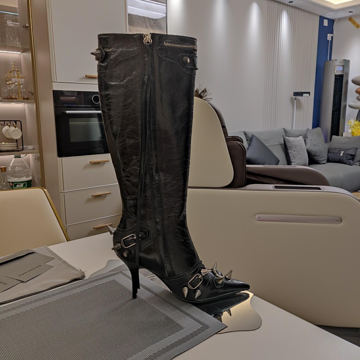 Balenciaga Cagole 90mm Boot In Black - EUR FASHION