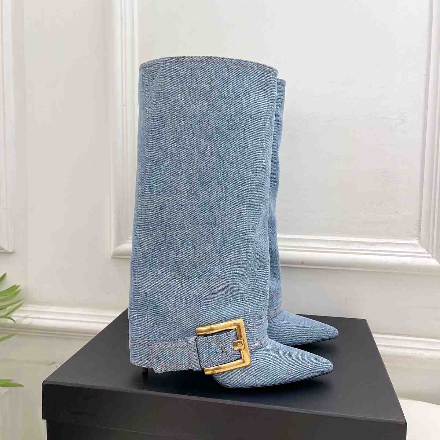 Balmain Anthem Denim Boots Balmain Anthem Denim Boots - EUR FASHION