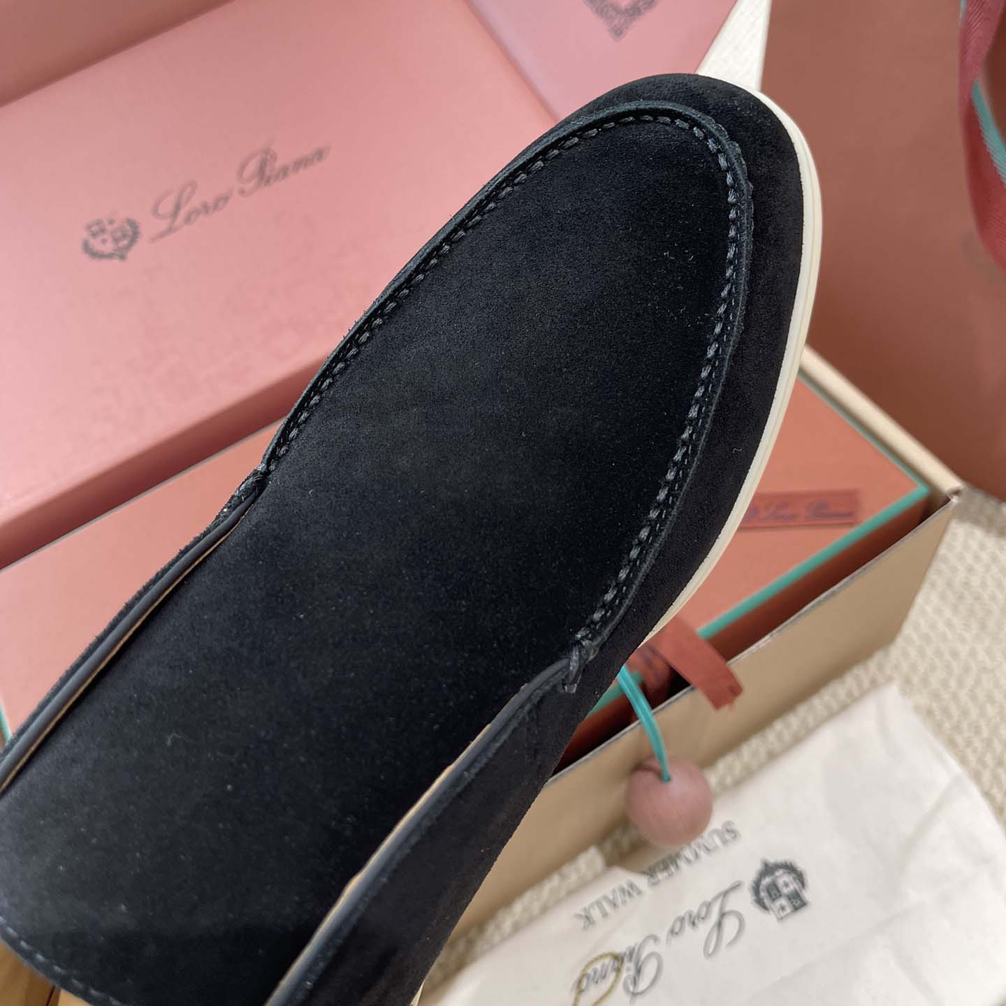 Loro Piana White Sole Summer Walk Loafers - EUR FASHION