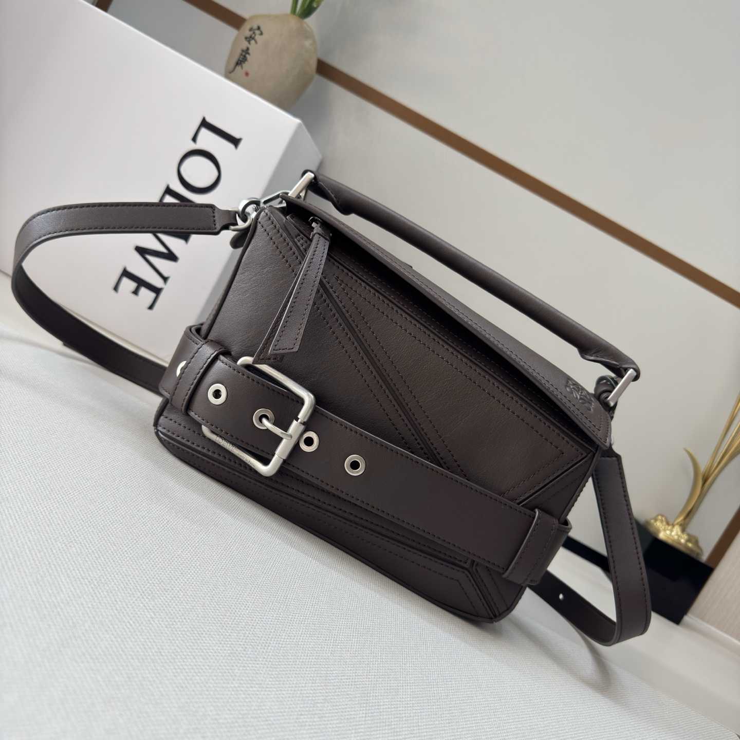 Loewe Small Puzzle Biker Bag In Shiny Calfskin - EUR FASHION