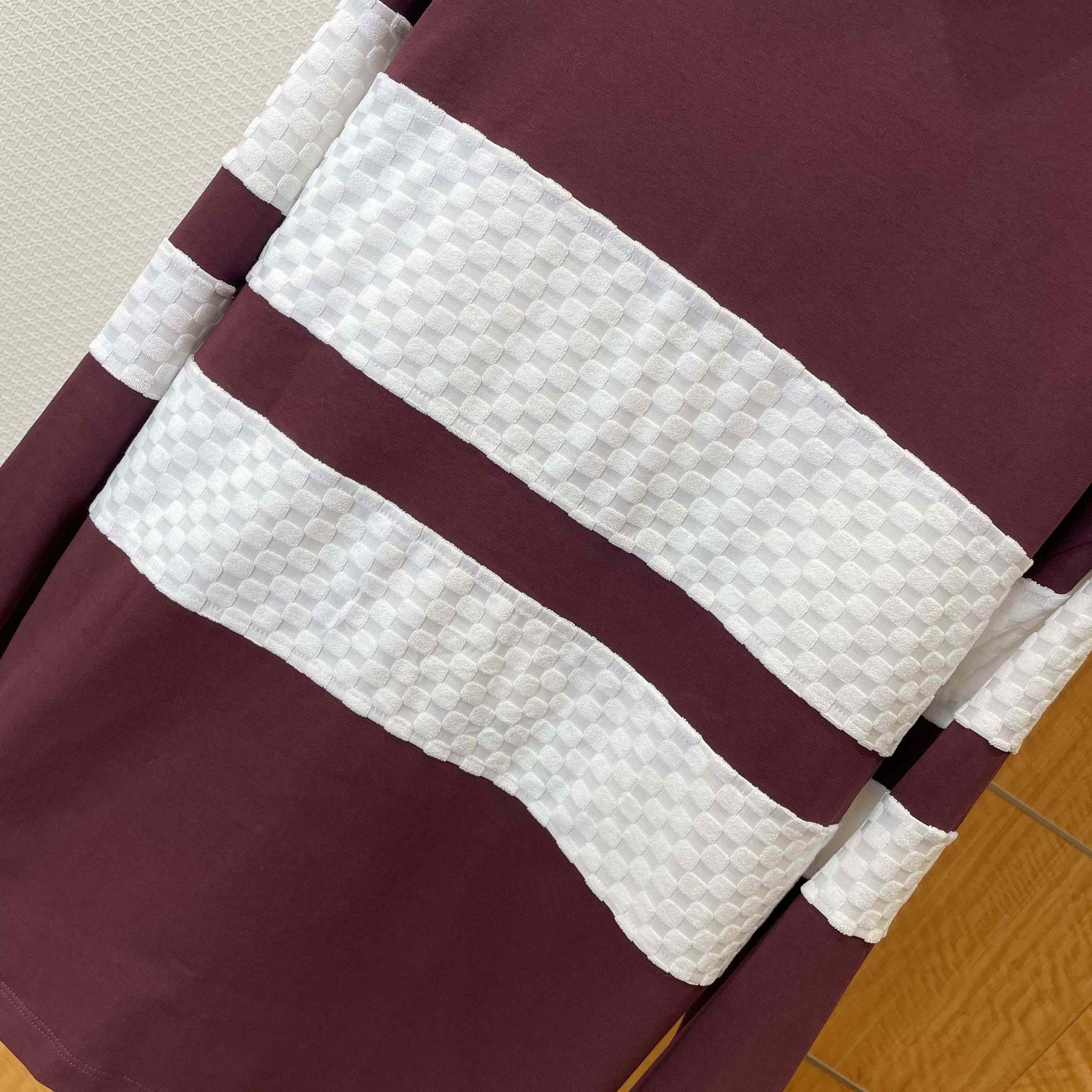 Louis Vuitton Damier Striped Long-Sleeved Polo Shirt   1AIKBY - EUR FASHION