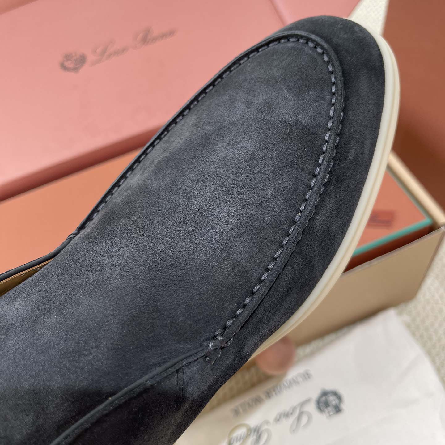 Loro Piana White Sole Summer Walk Loafers - EUR FASHION