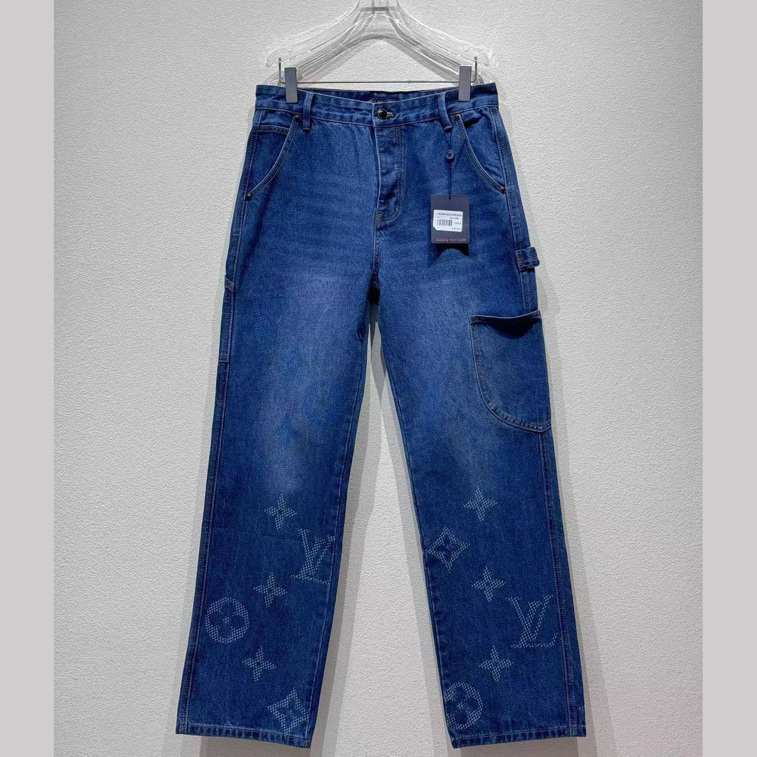 Louis Vuitton Monogram Denim Workwear Pants   1AIJUF - EUR FASHION