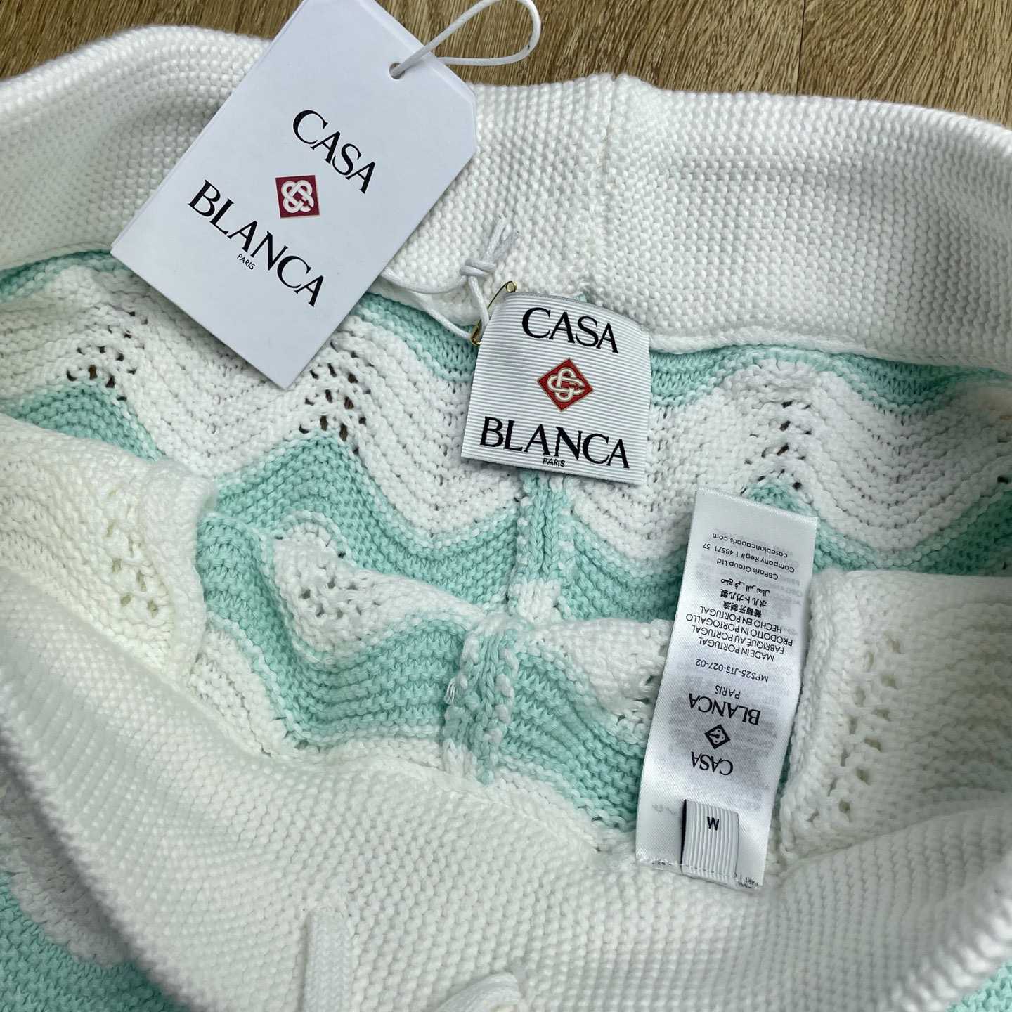 Casablanca Gradient Wave Cotton Crochet Shorts   D0111 - EUR FASHION