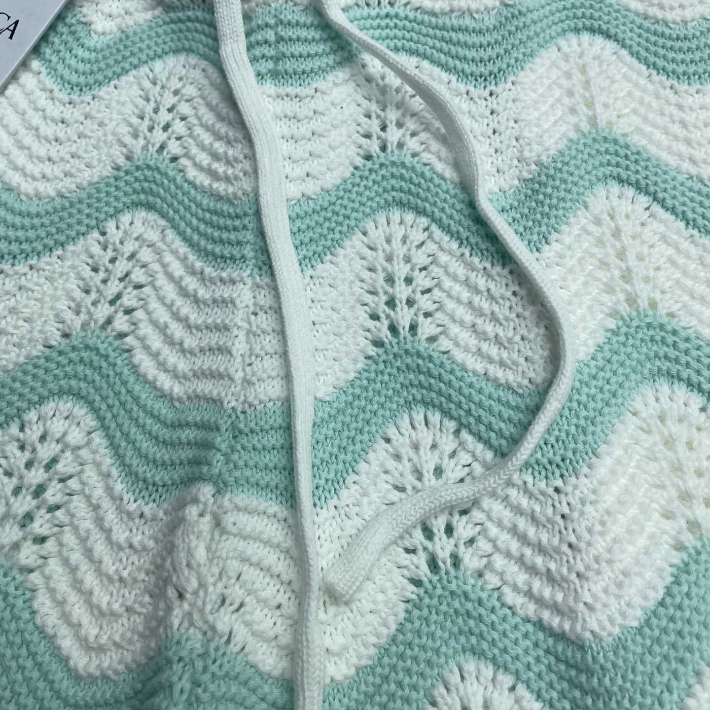 Casablanca Gradient Wave Cotton Crochet Shorts   D0111 - EUR FASHION