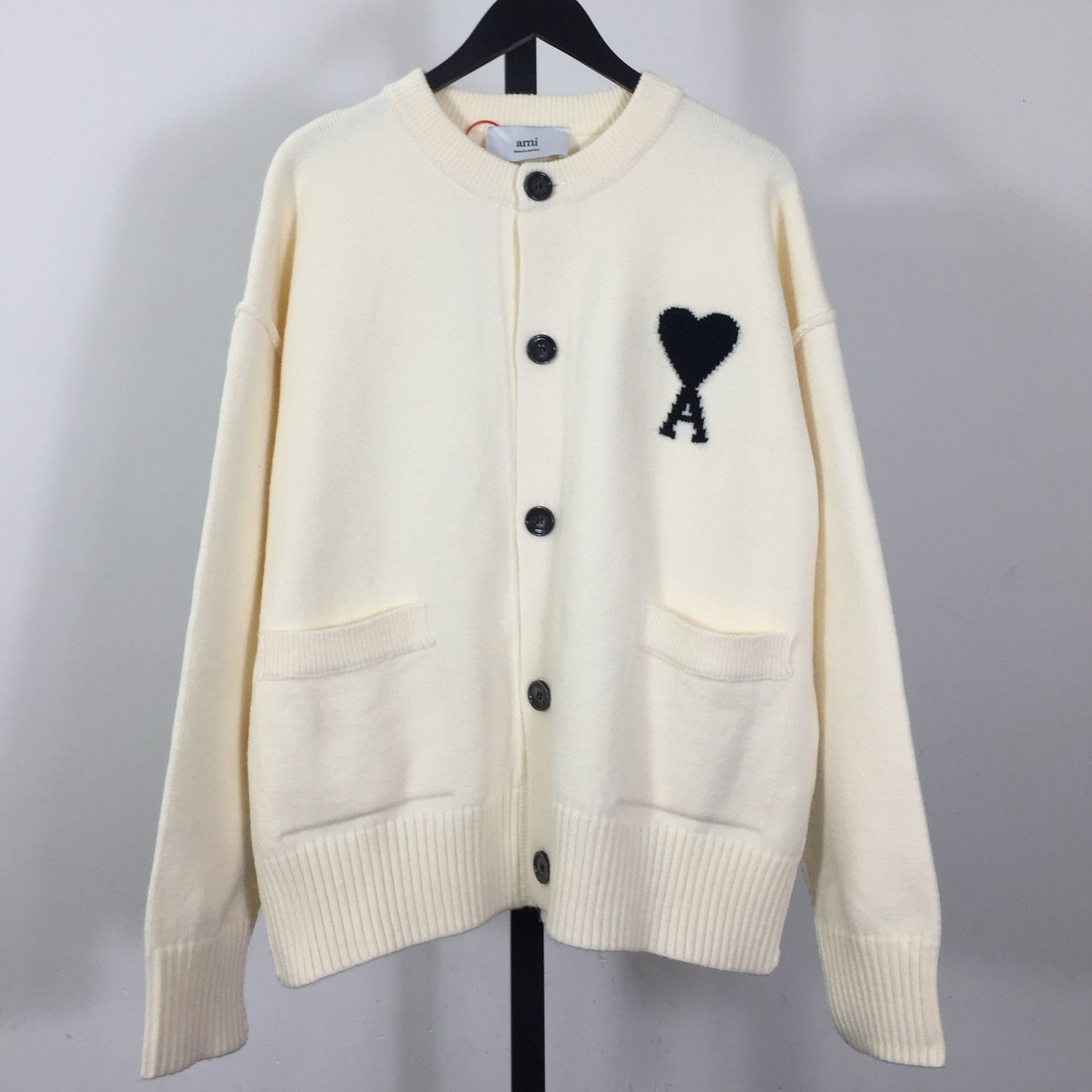 AMI Paris Ami De Coeur Wool Cardigan - EUR FASHION