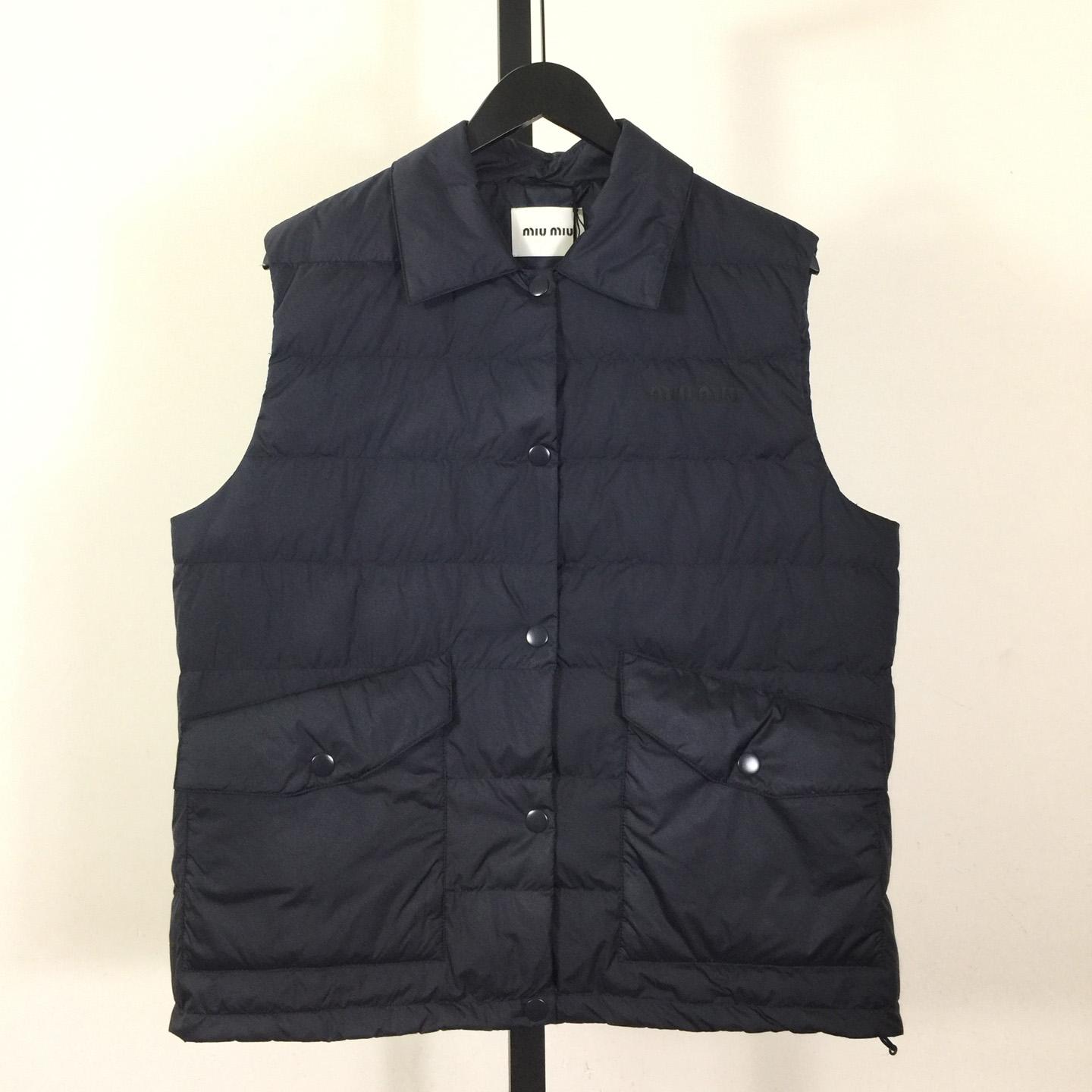 Miu Miu Technical Pongé Down Vest - EUR FASHION