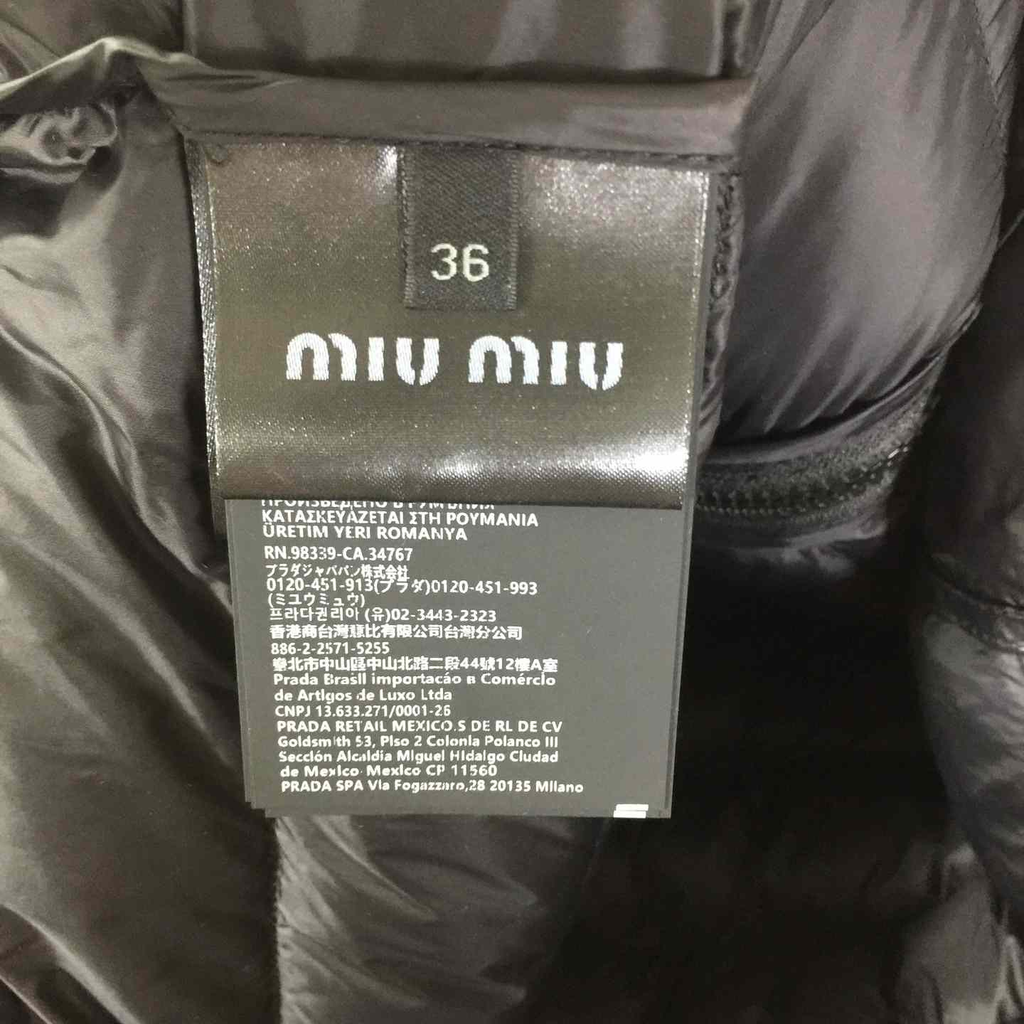 Miu Miu Black Down Hoodie Jacket - EUR FASHION