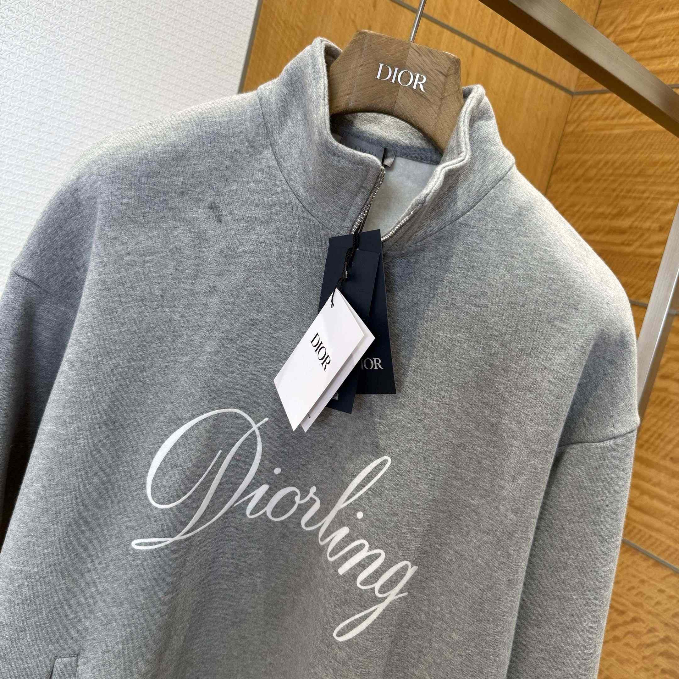 Dior Diorling Sweatshirt with Zipped Collar - EUR FASHION