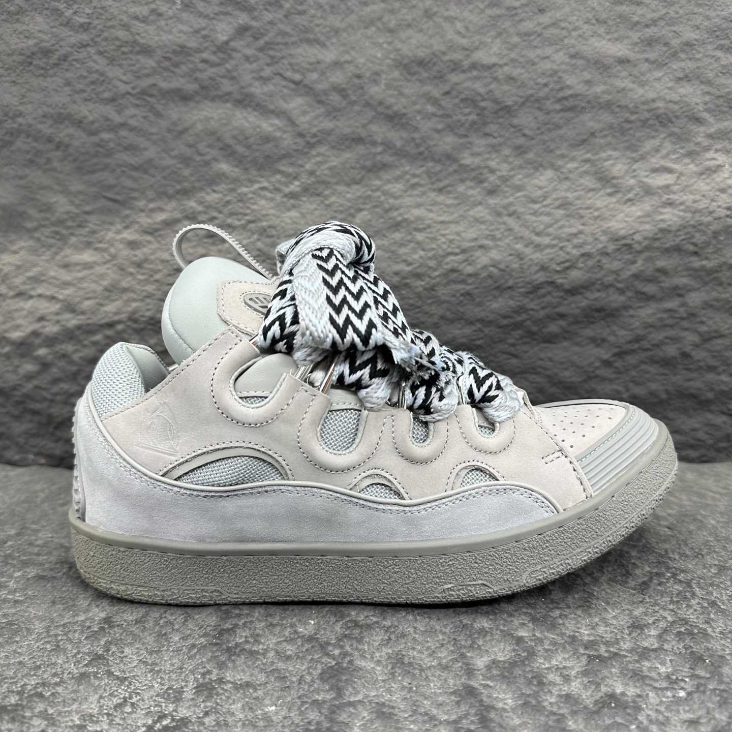 Lanvin Leather Curb Sneakers - EUR FASHION