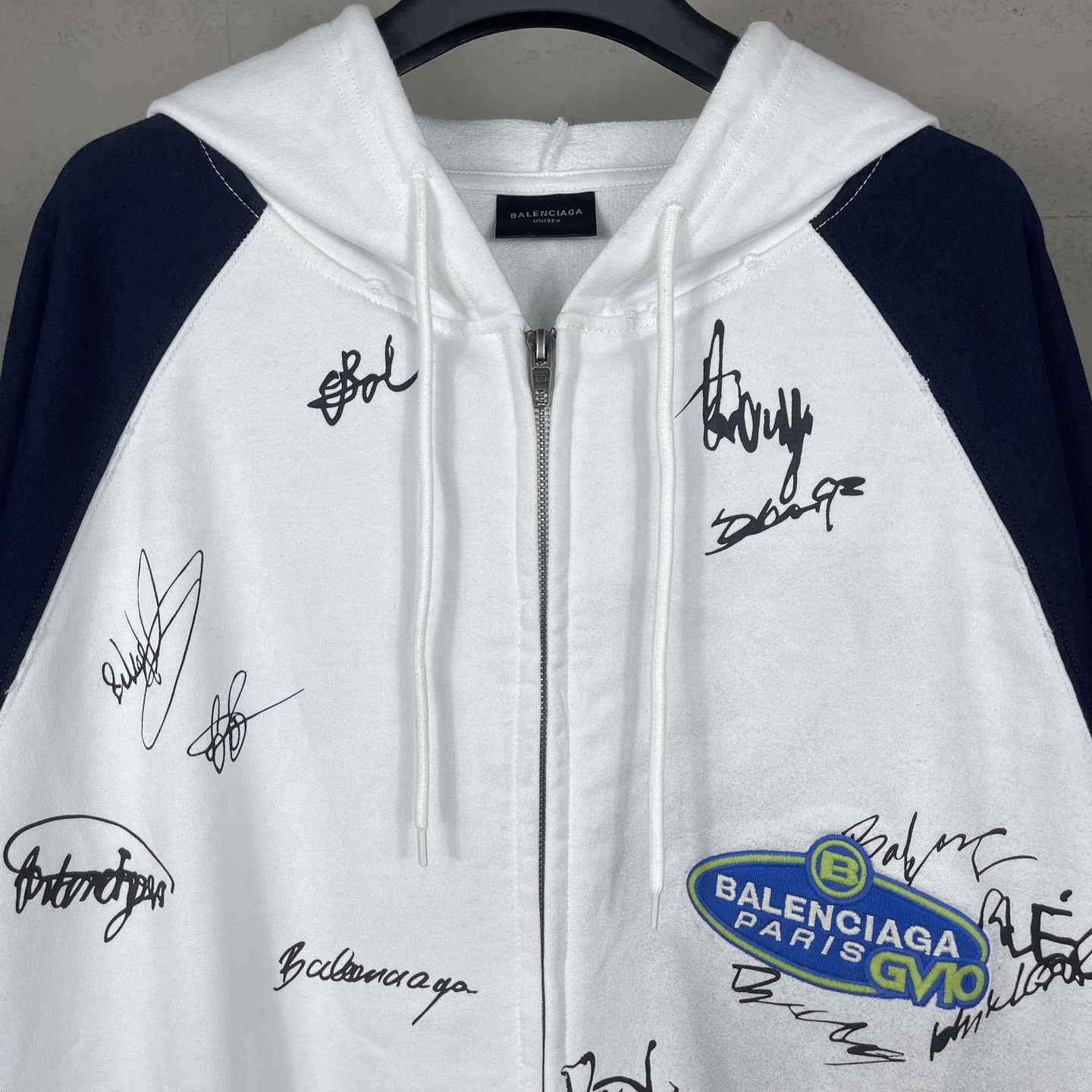 Balenciaga Banana Raglan Oversized Zip-Up Hoodie  - EUR FASHION