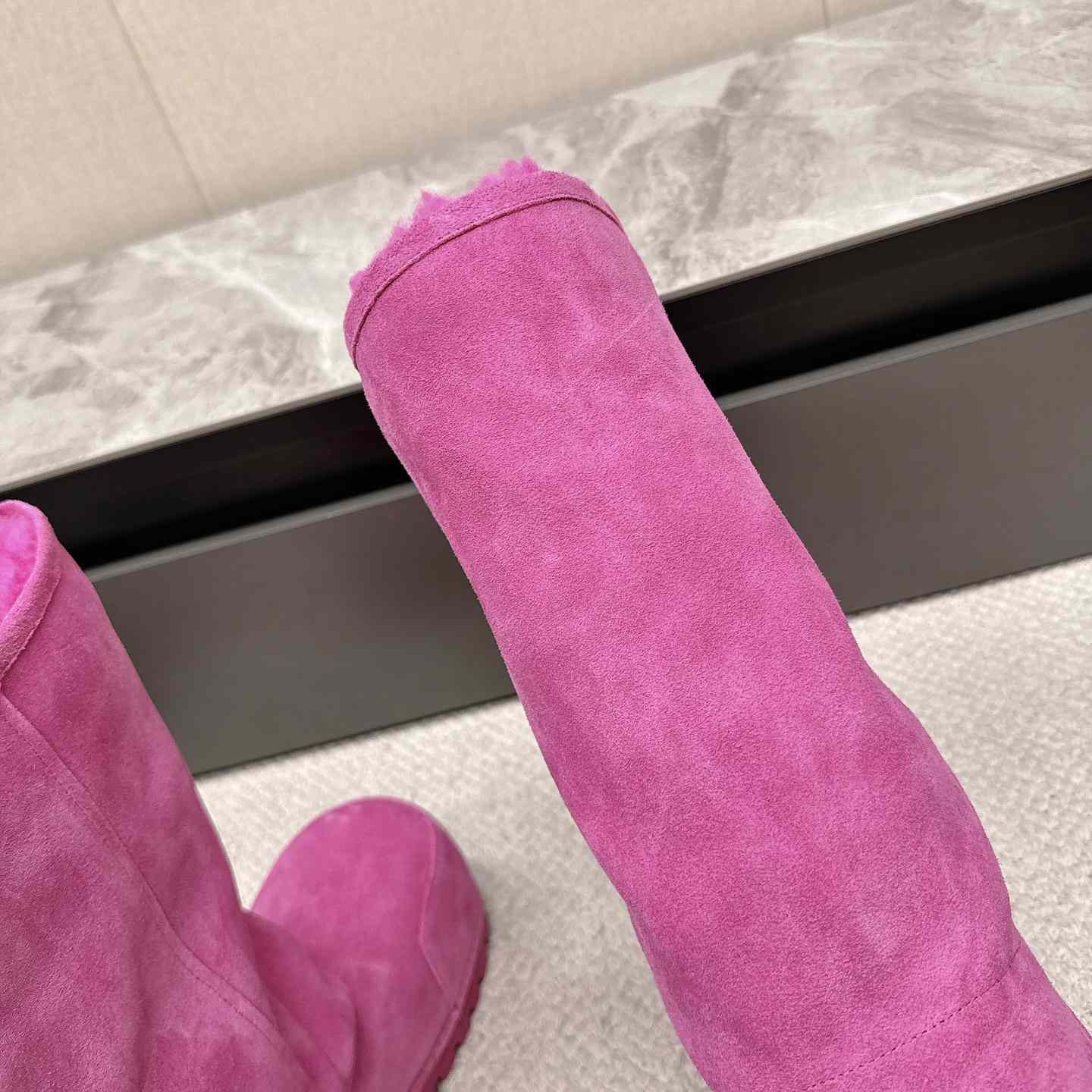 Balenciaga Alaska Fur High Boots - EUR FASHION