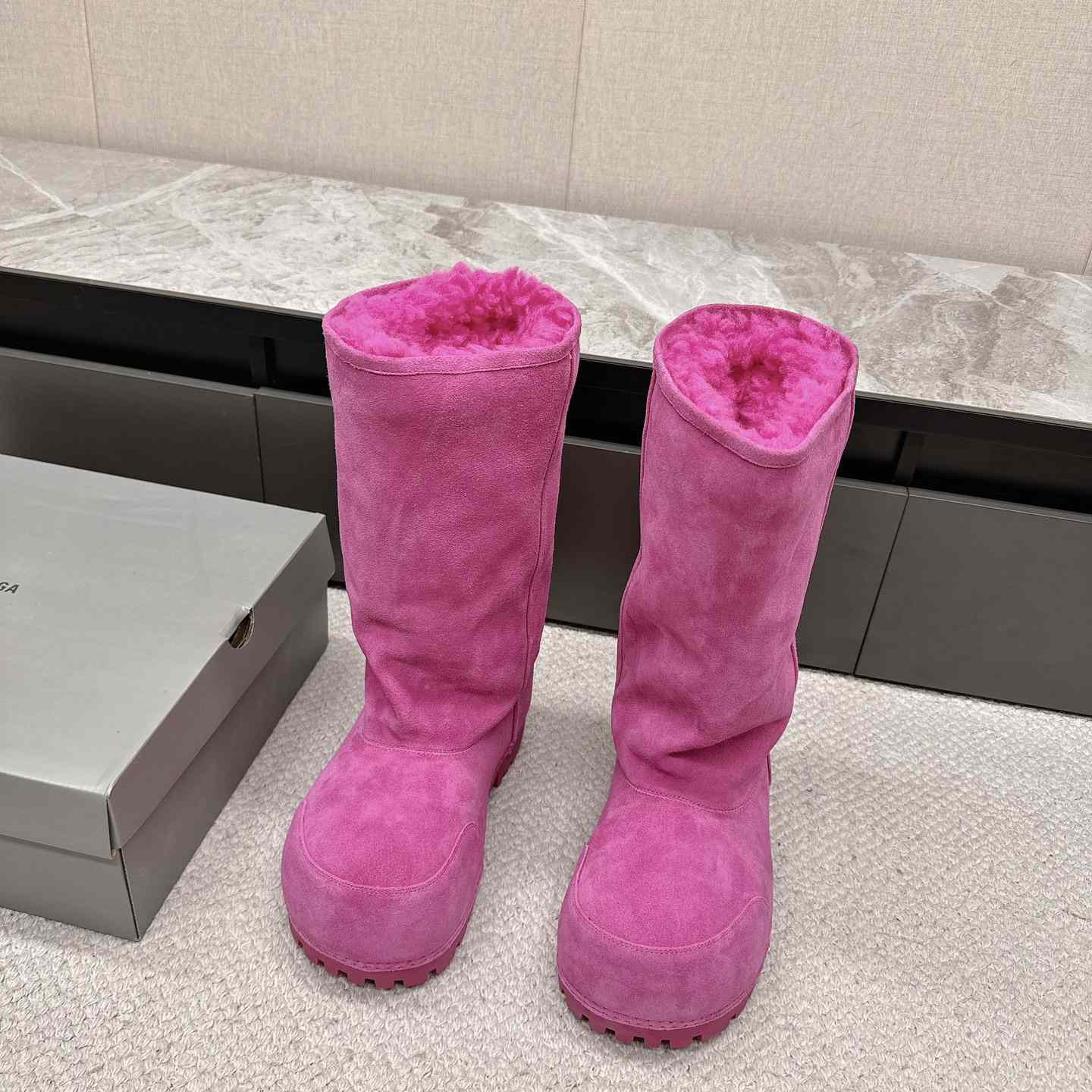 Balenciaga Alaska Fur High Boots - EUR FASHION